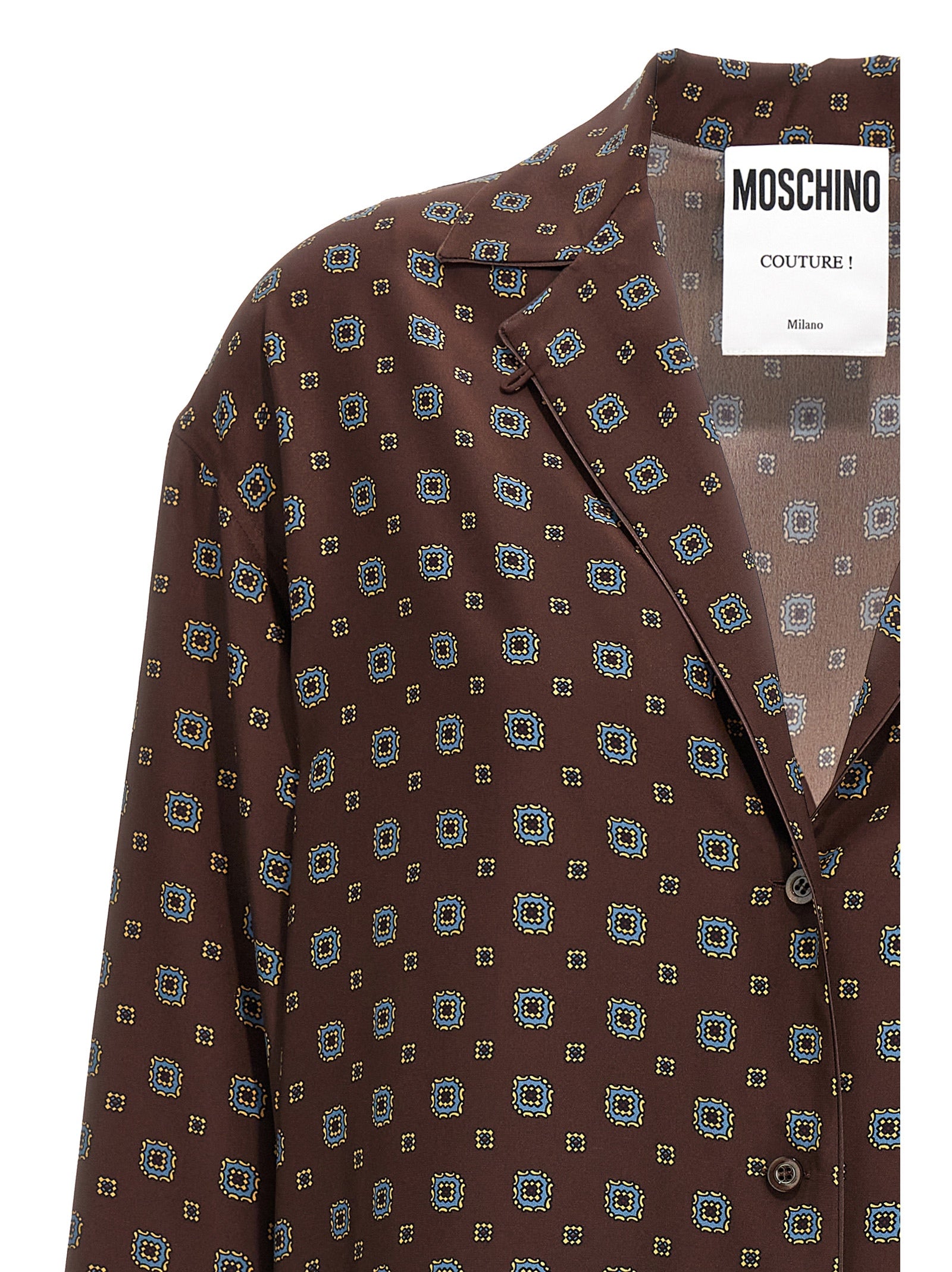 Moschino Braune Seidenbluse