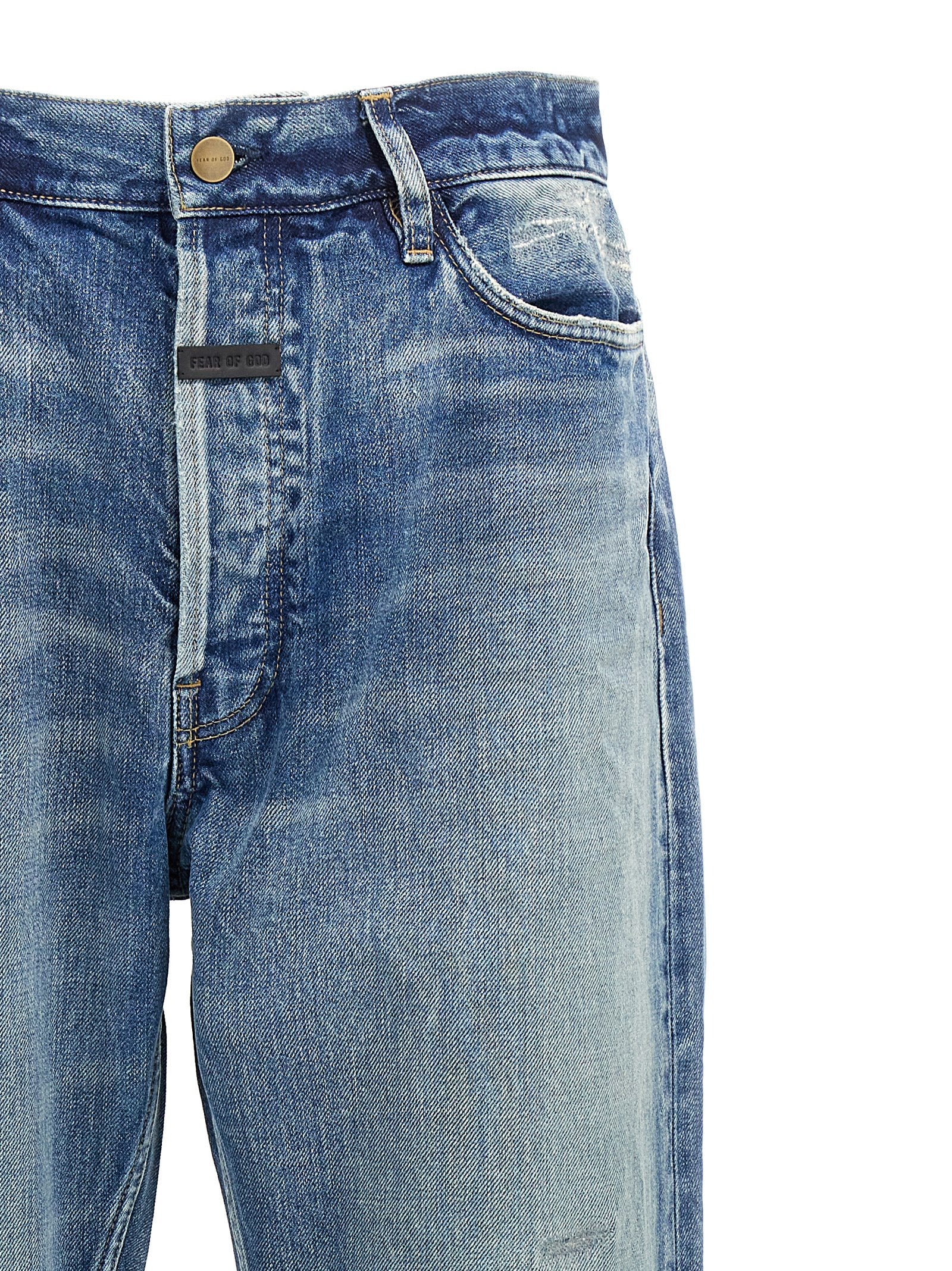 Fear Of God Blaue Jeans aus Baumwolle im geraden Schnitt
