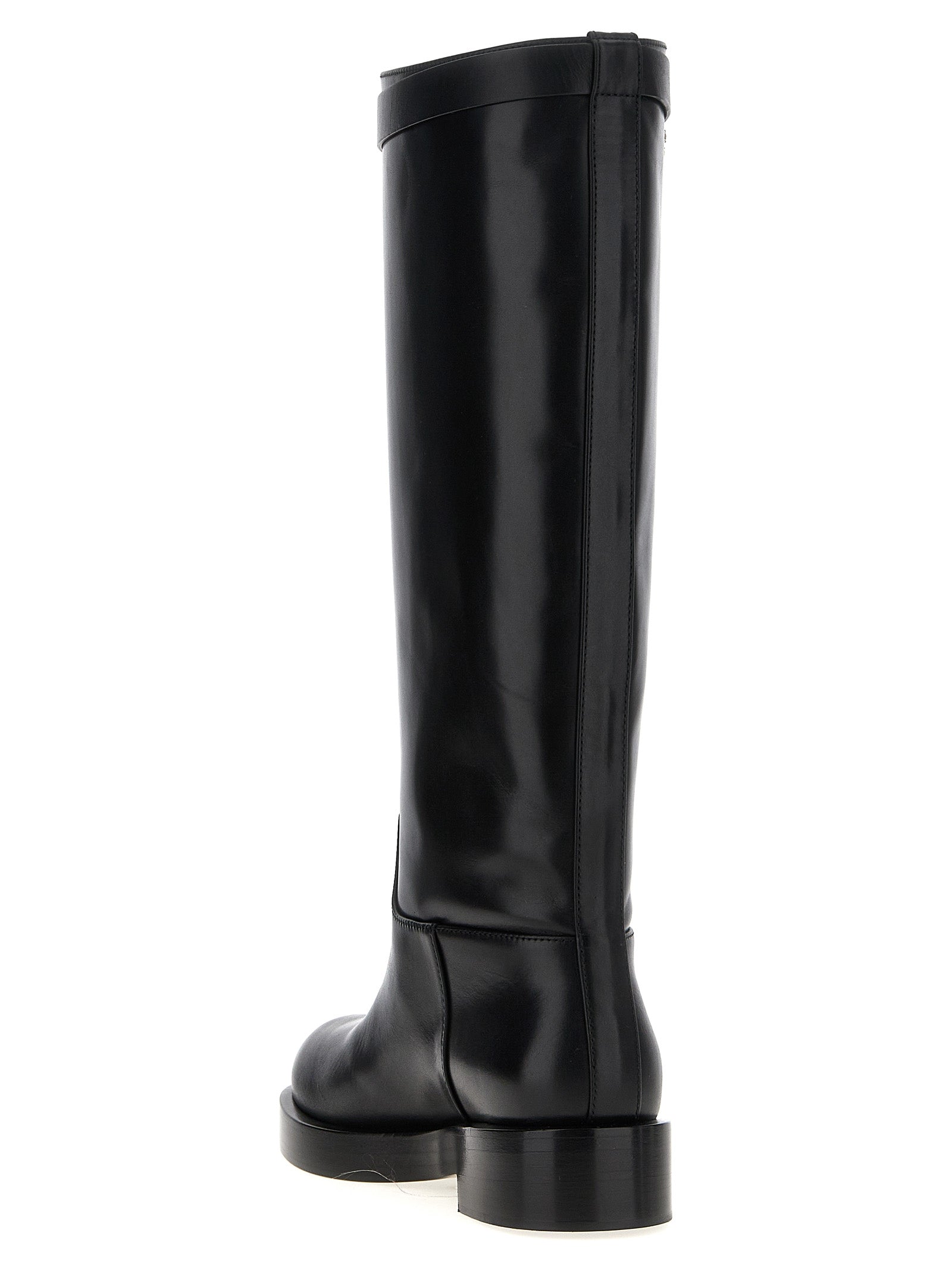 MACH & MACH Schwarzes Kalbsleder Over-the-Knee
