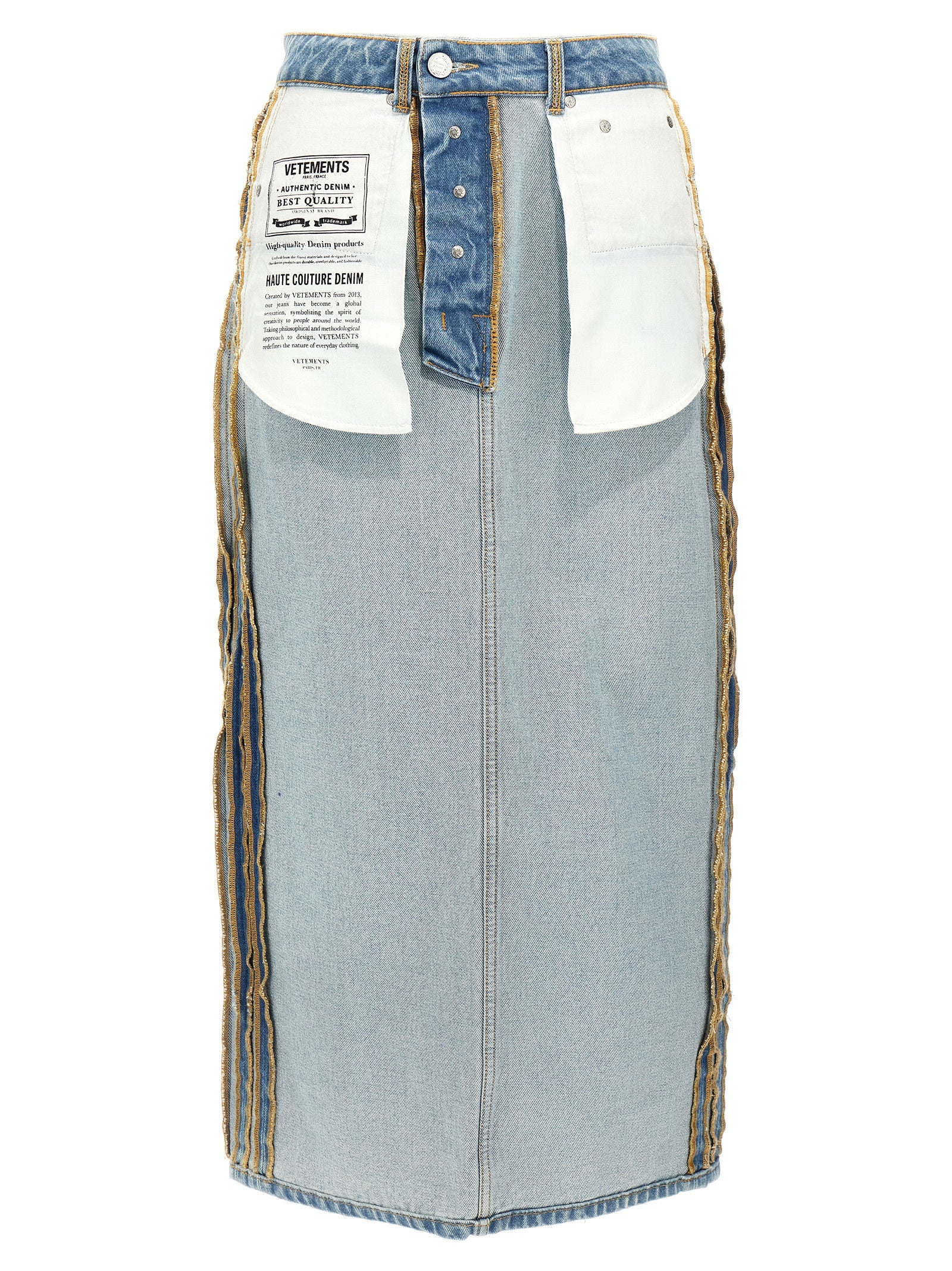 Vetements Blaue Baumwoll-Minirock