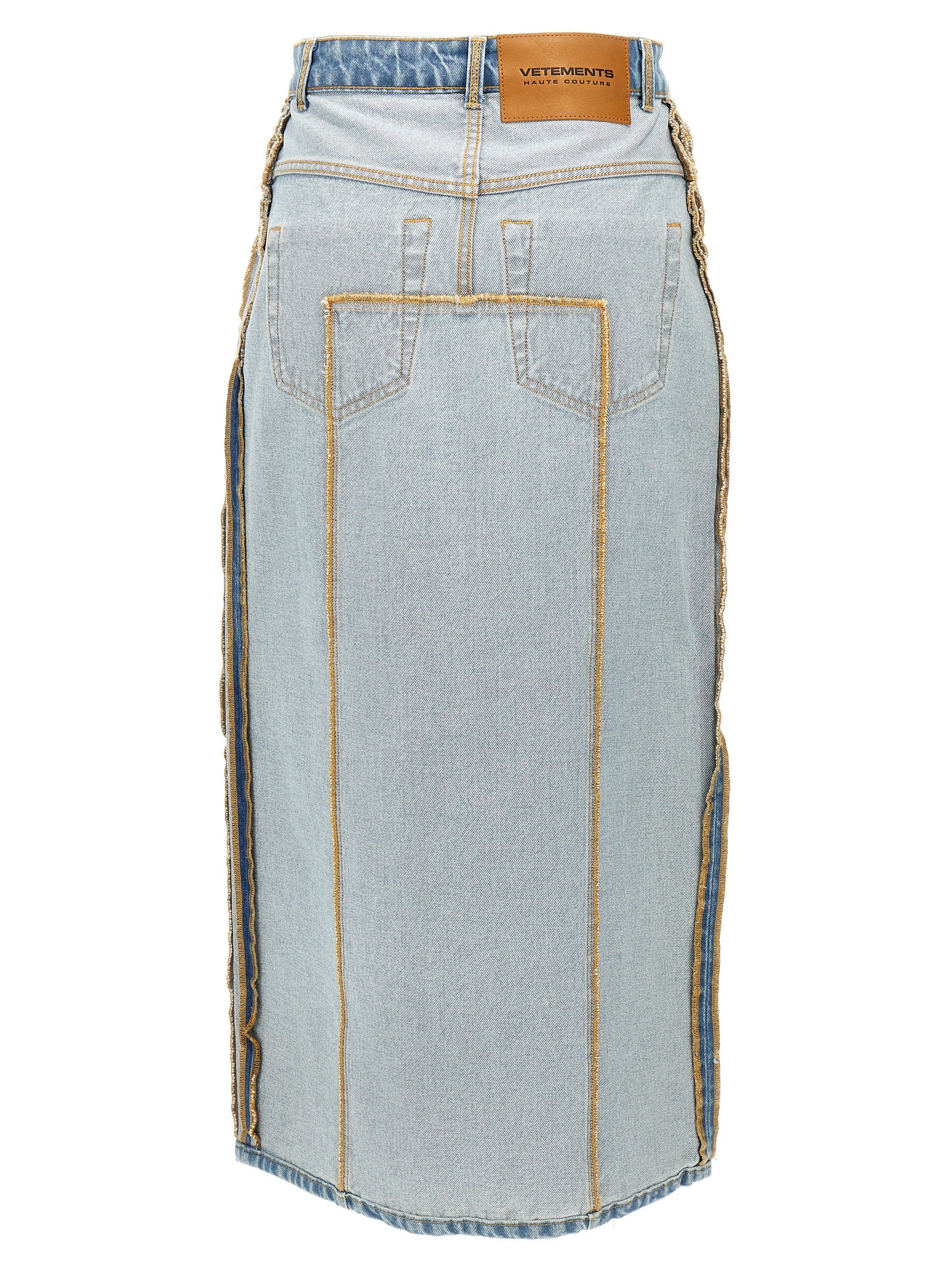 Vetements Blaue Baumwoll-Minirock