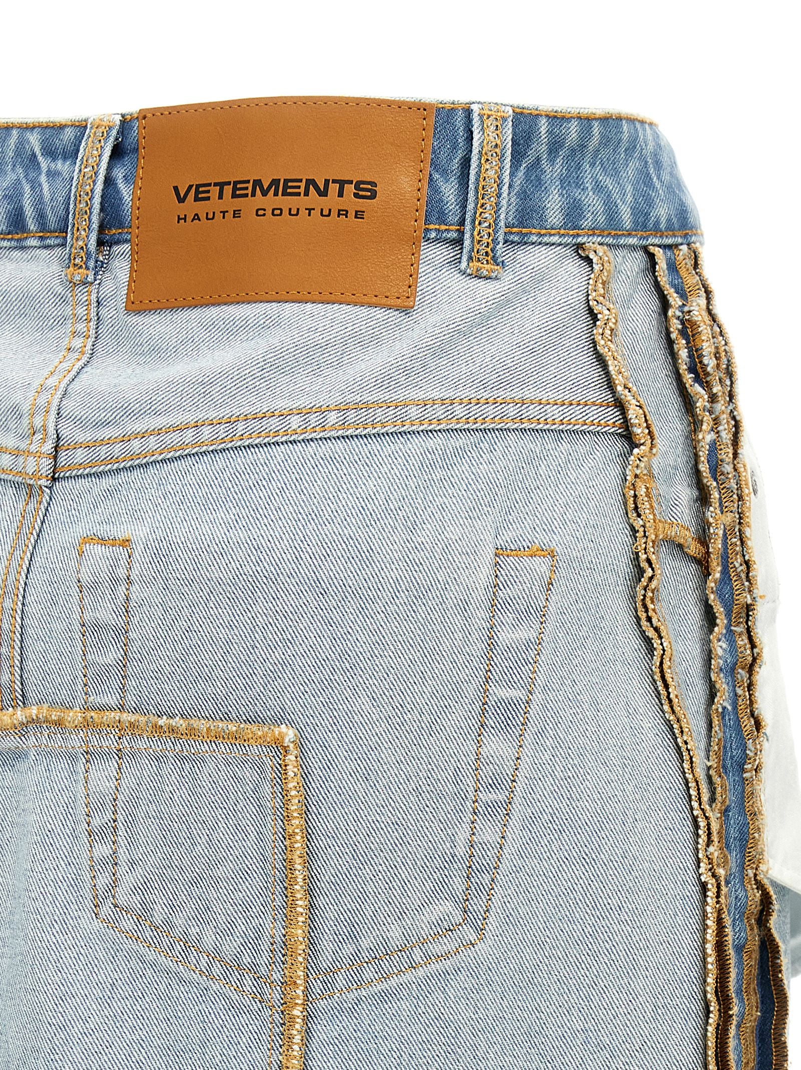 Vetements Blaue Baumwoll-Minirock