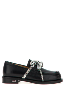 MACH & MACH Schwarze Leder Loafer zum Hineinschlüpfen