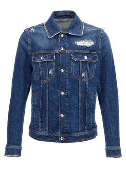 Dolce & Gabbana Blaue Jeansjacke aus Baumwolle