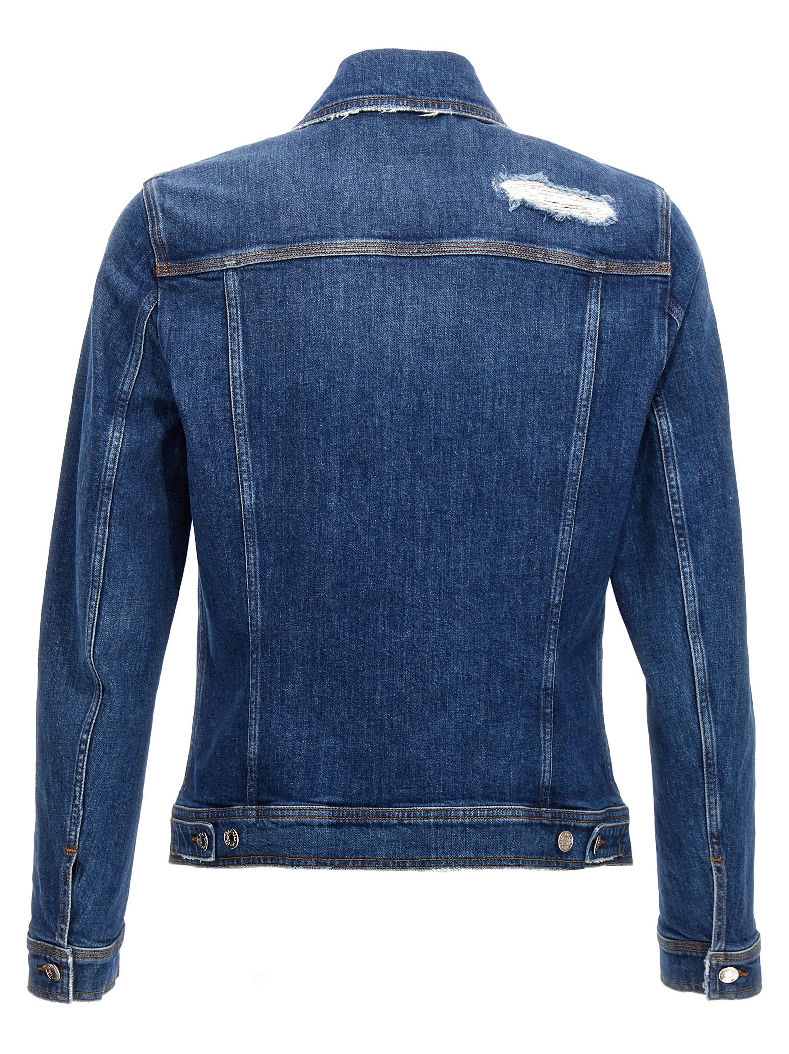 Dolce & Gabbana Blaue Jeansjacke aus Baumwolle