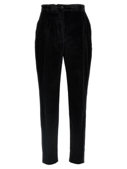 Dolce & Gabbana Schwarze Baumwoll-Röhrenhose