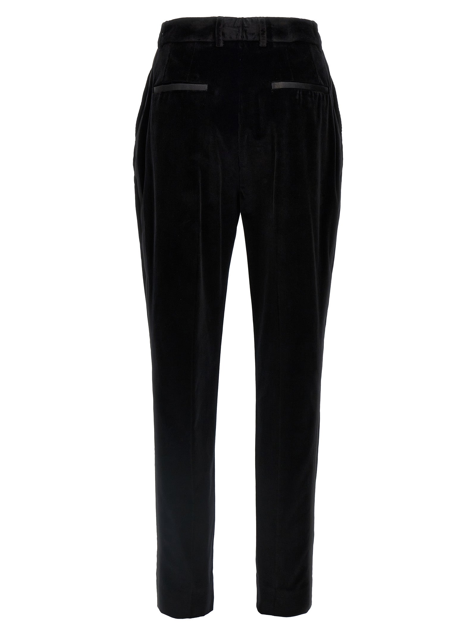 Dolce & Gabbana Schwarze Baumwoll-Röhrenhose