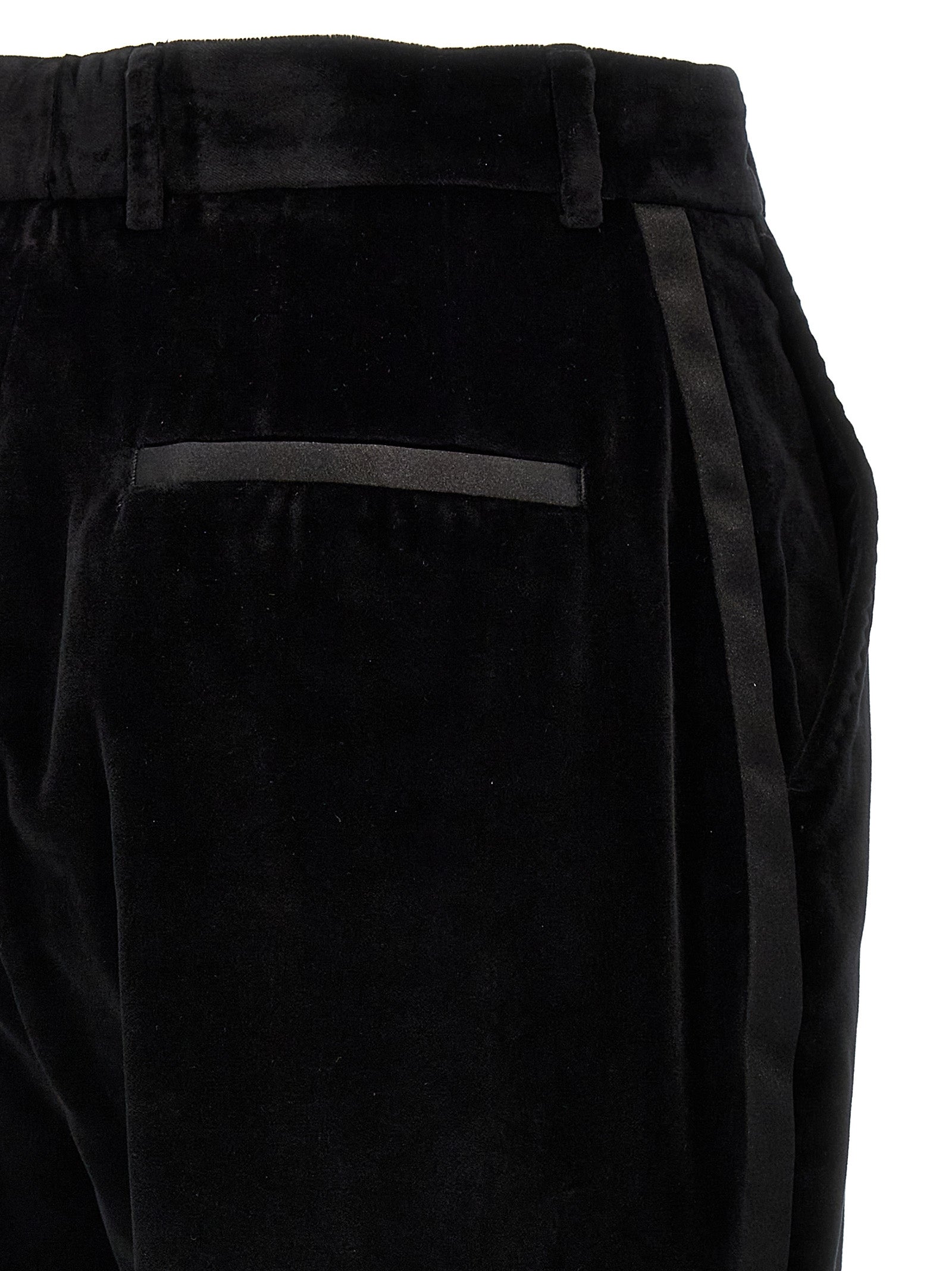 Dolce & Gabbana Schwarze Baumwoll-Röhrenhose