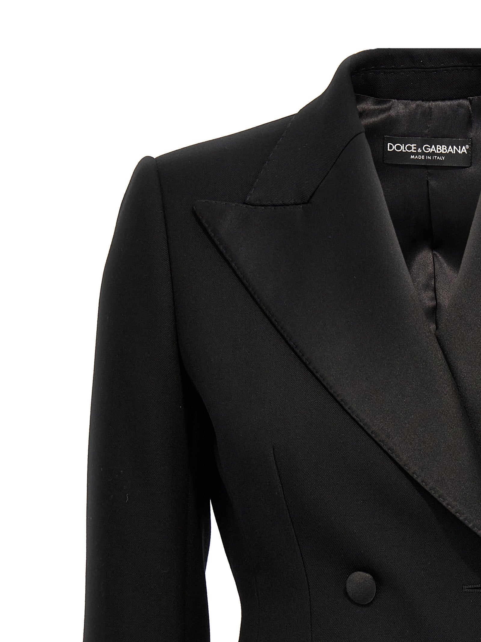 Dolce & Gabbana Schwarzer Blazer aus reiner Schurwolle