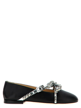 MACH & MACH Schwarze Ballerinas aus Leder