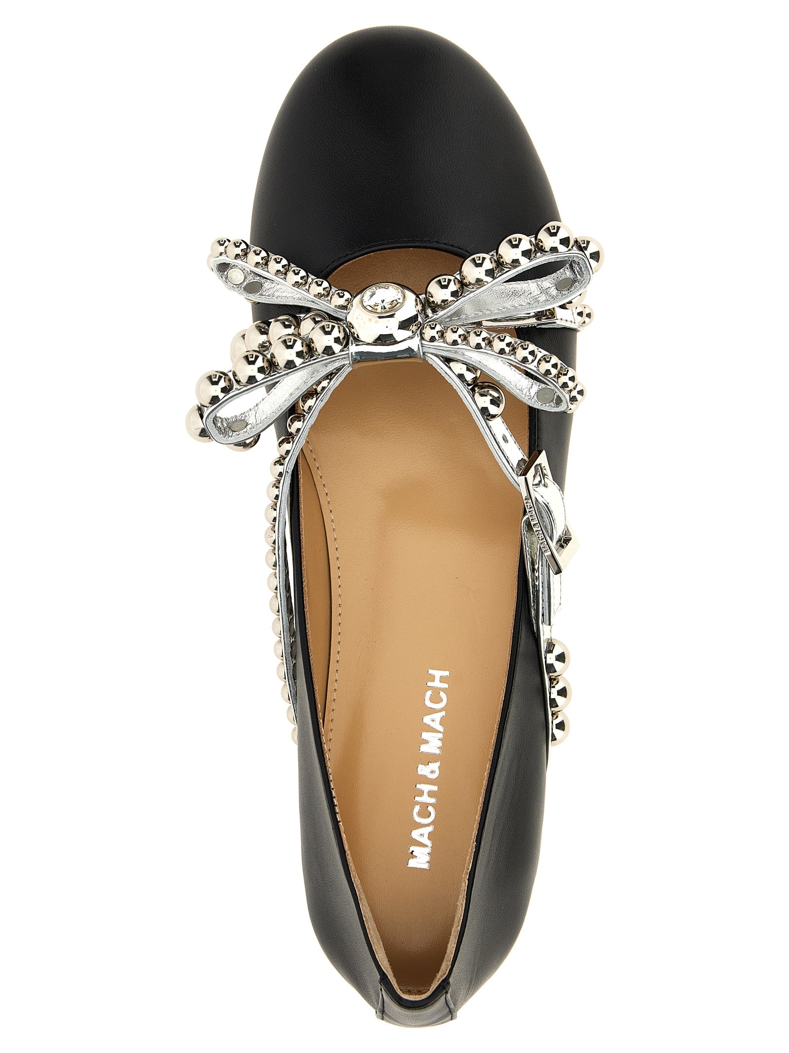 MACH & MACH Schwarze Ballerinas aus Leder