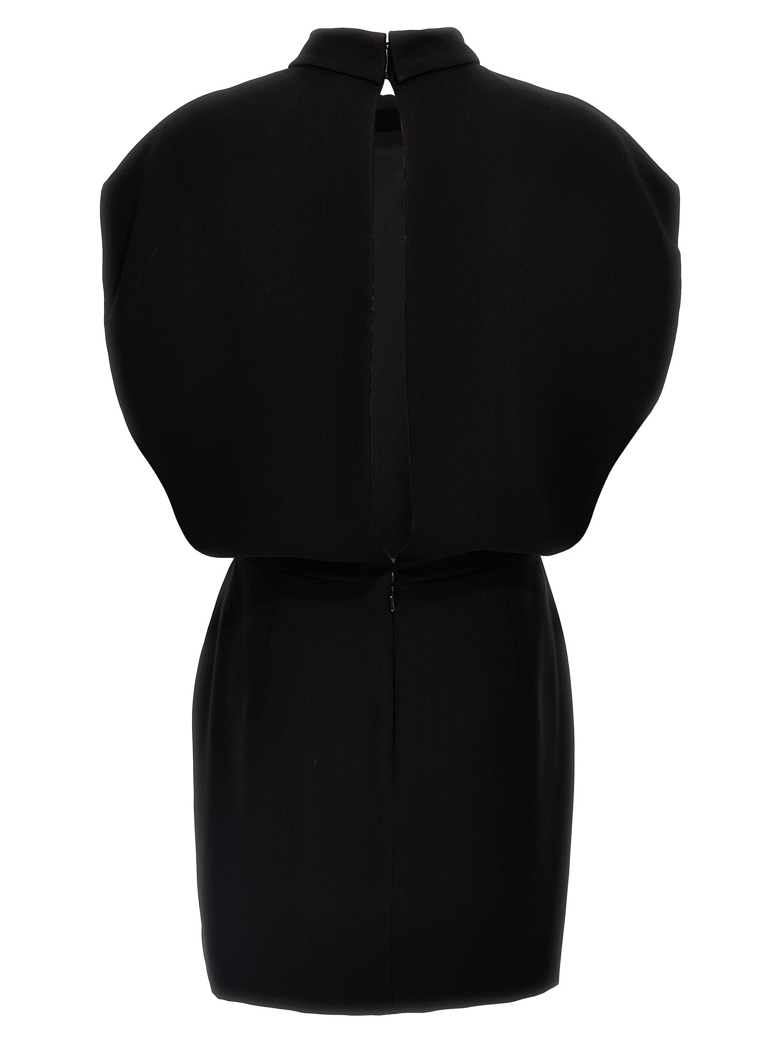 Max Mara Kurzes Schwarzes Kleid Aus Triacetat