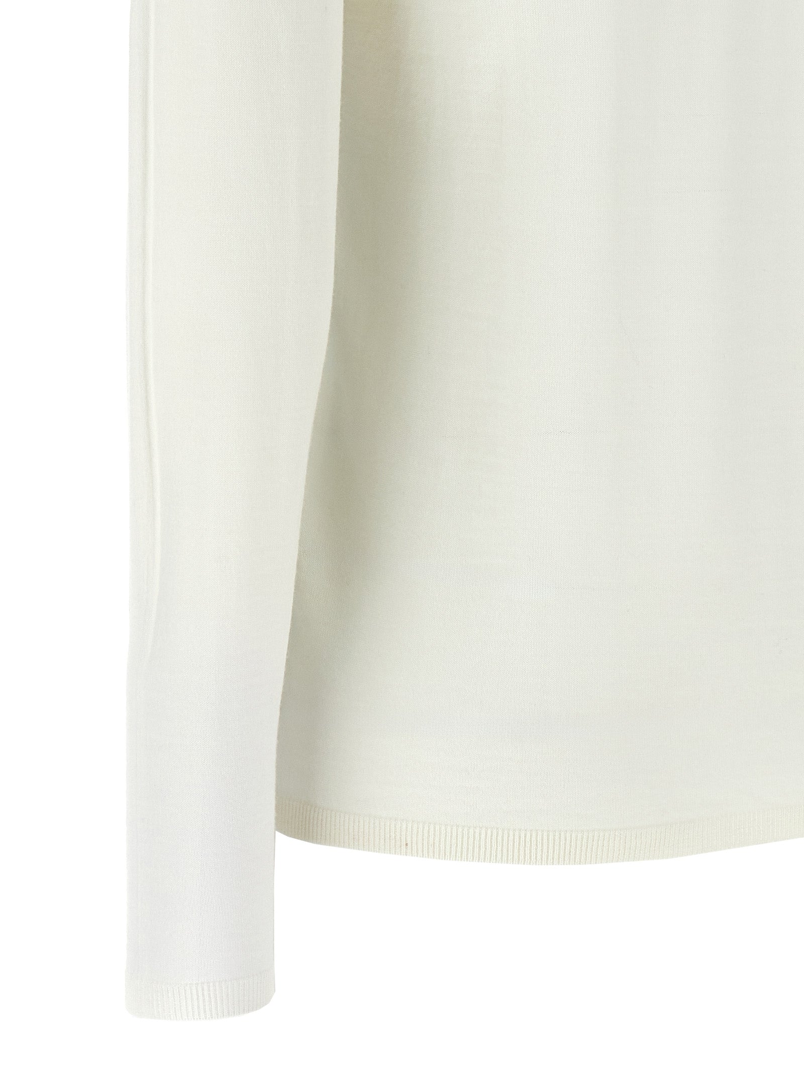Max Mara Weiße Strickjacke aus reiner Schurwolle