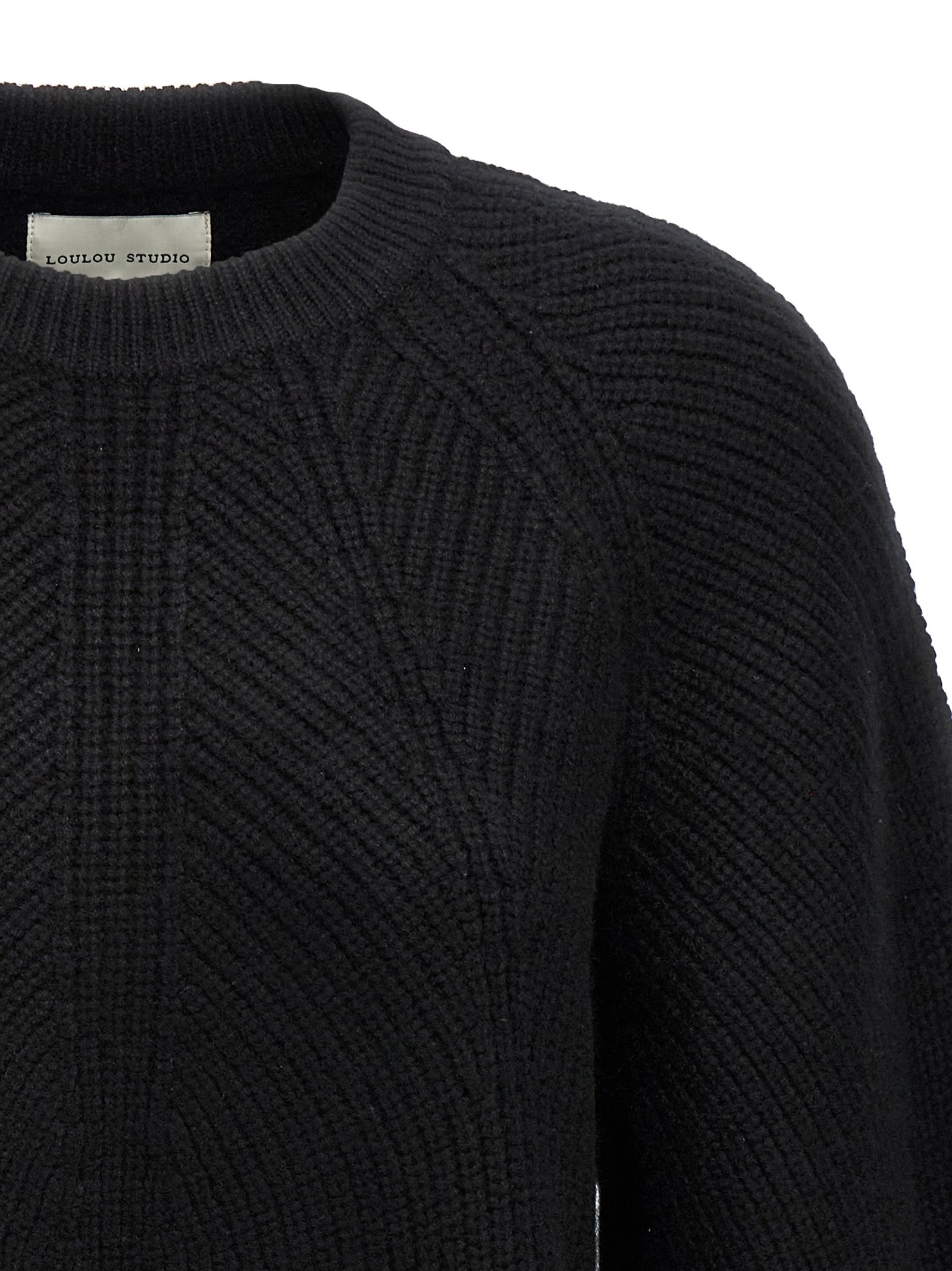 Loulou De Saison Schwarzer Kaschmir-Cardigan