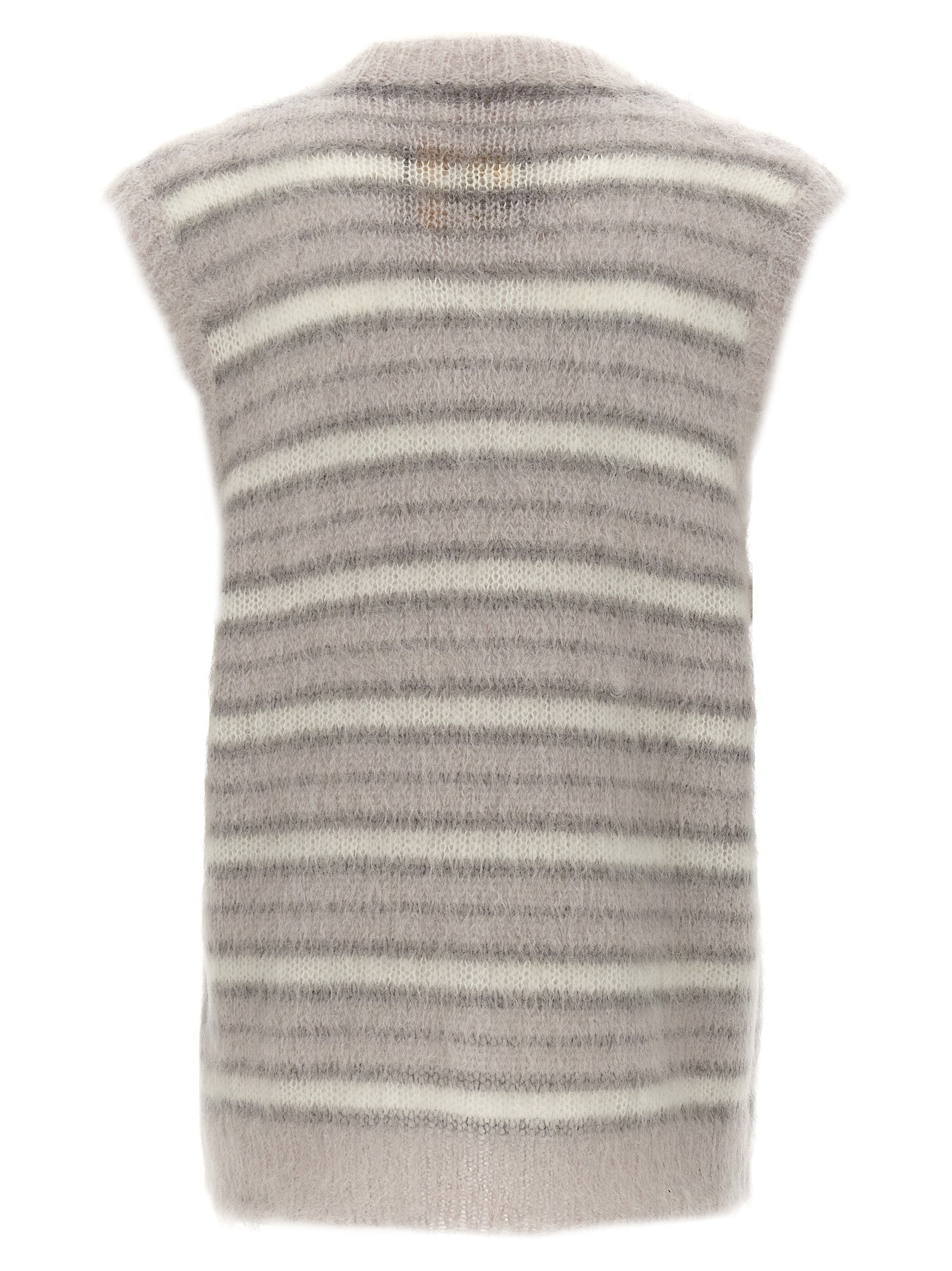 Marni Grau melierter Mohair-Pullover