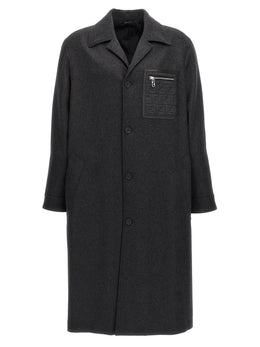 Fendi Grauer Kaschmir-Mantel