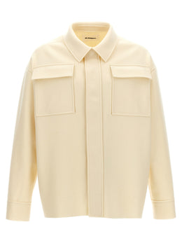 Jil Sander Weiße Wollbluse