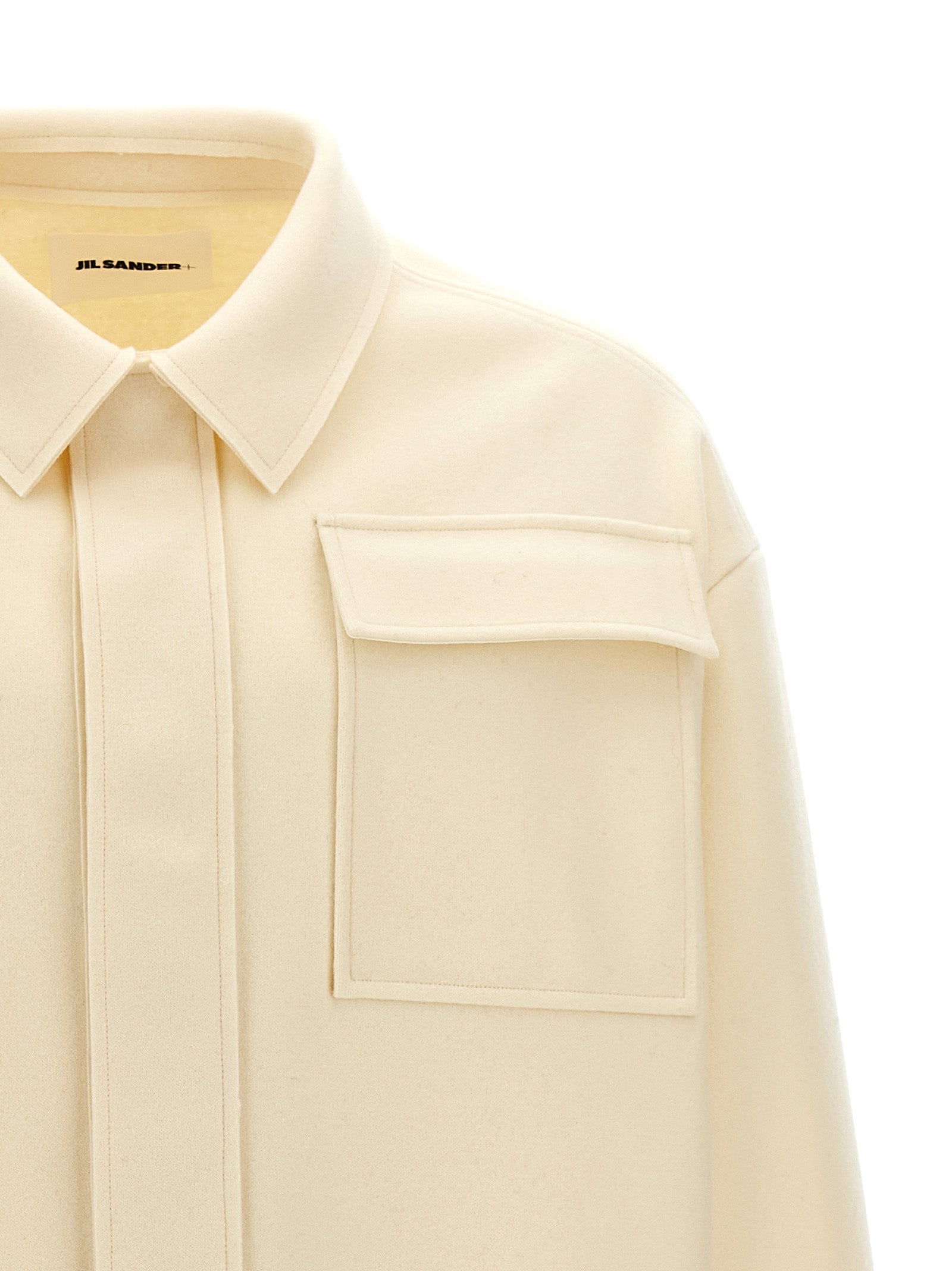 Jil Sander Weiße Wollbluse