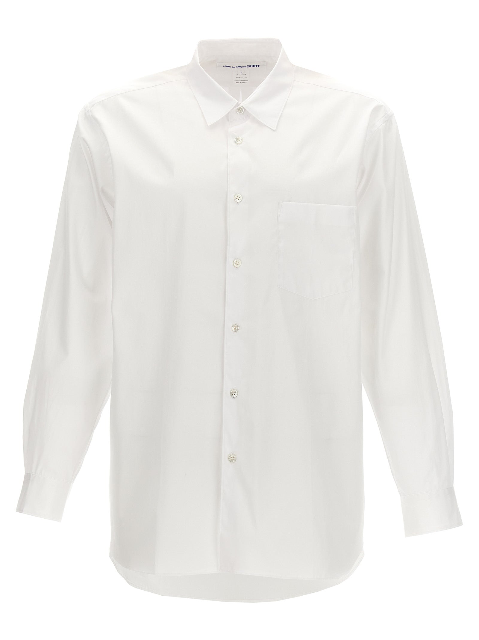 Comme Des Garçons Weiße Baumwollbluse