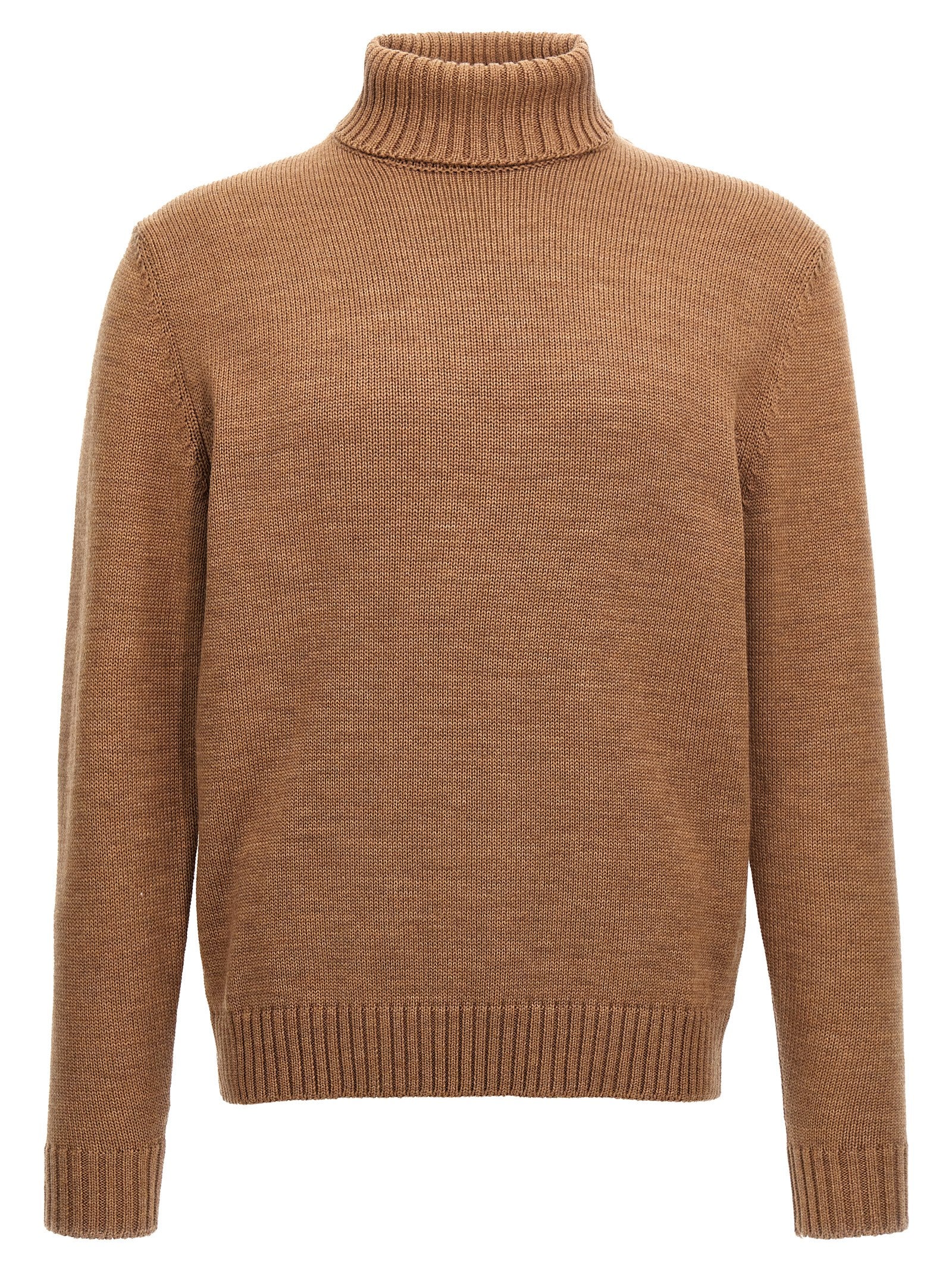 ZANONE Brauner Cardigan aus reiner Schurwolle