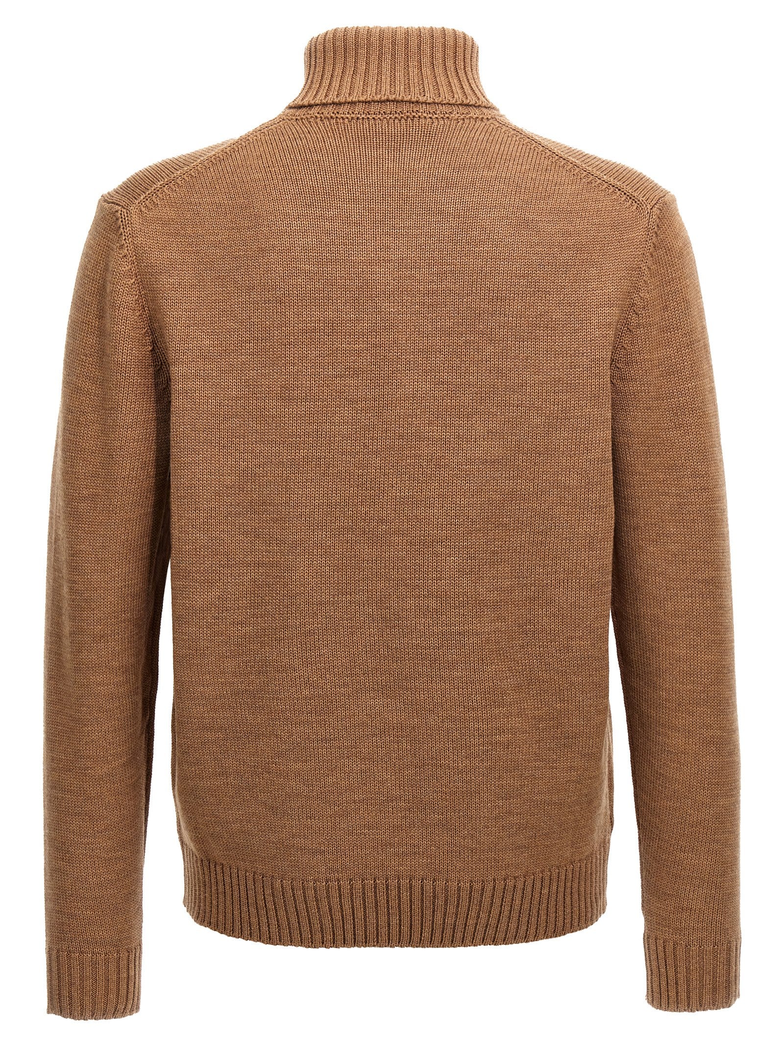 ZANONE Brauner Cardigan aus reiner Schurwolle