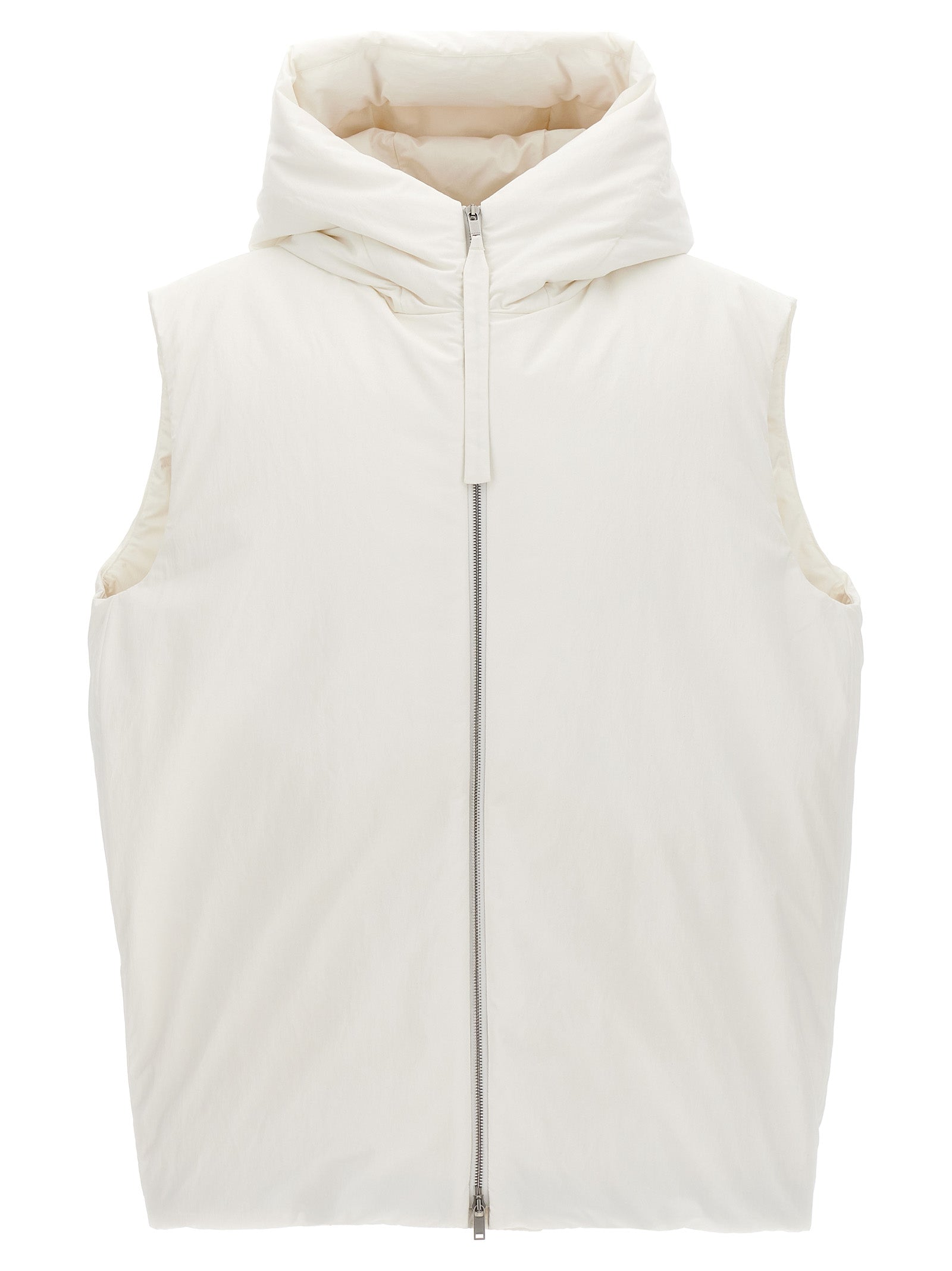 Jil Sander Weiße ärmellose Polyester-Jacke