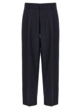 CELLAR DOOR Blaue Zigarettenhose aus Polyester