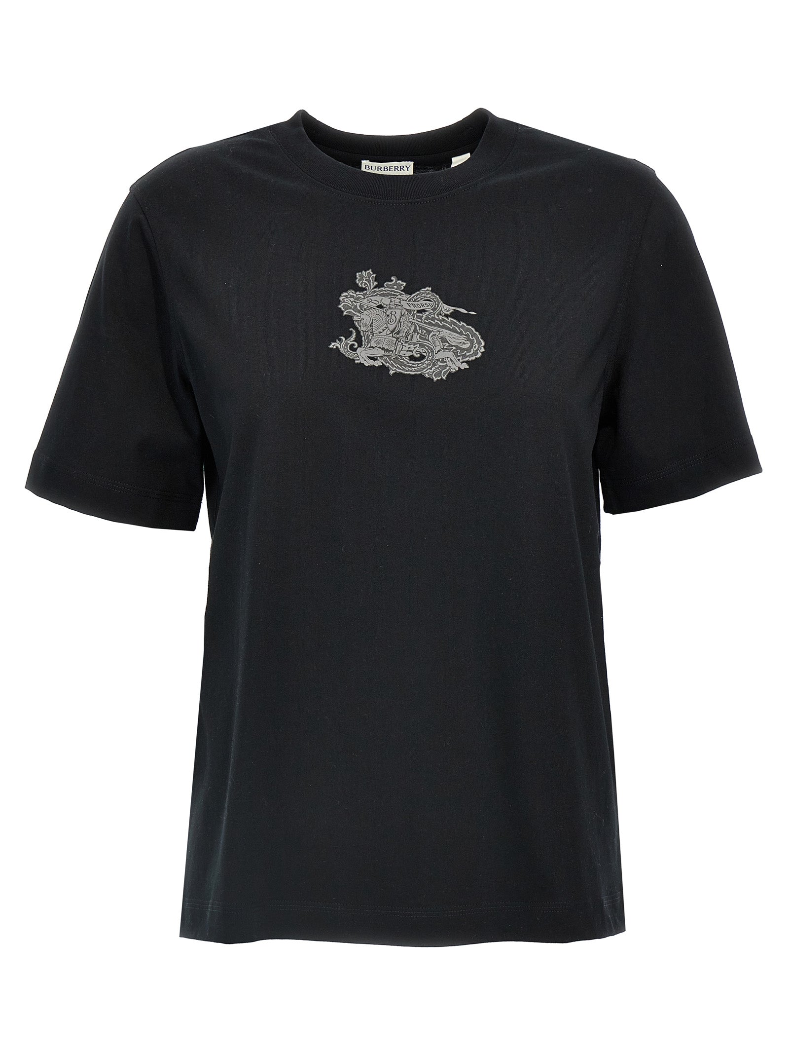 Burberry Schwarzes Baumwoll-T-Shirt