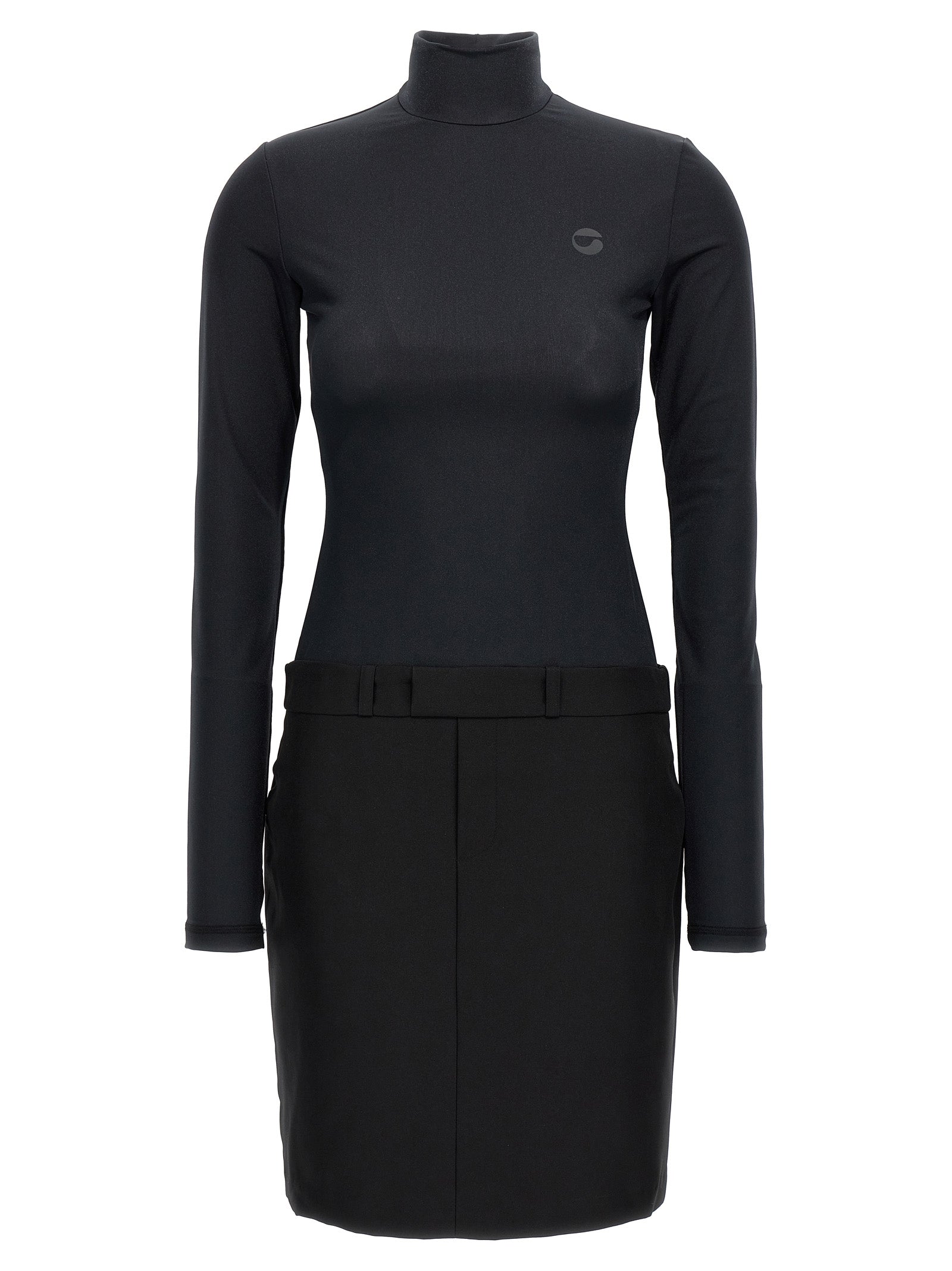 Coperni Schwarzes Polyester-Kurzkleid