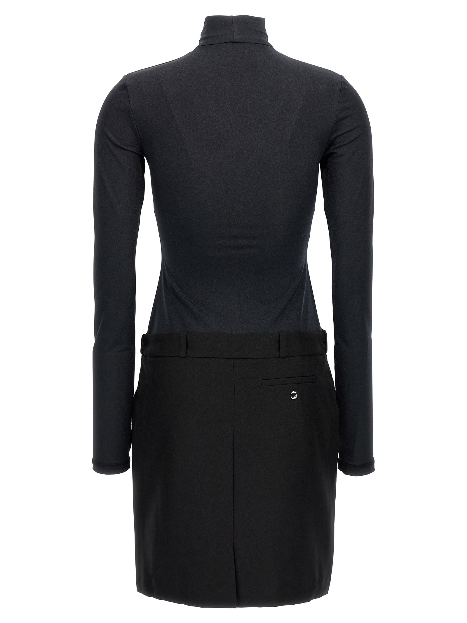 Coperni Schwarzes Polyester-Kurzkleid