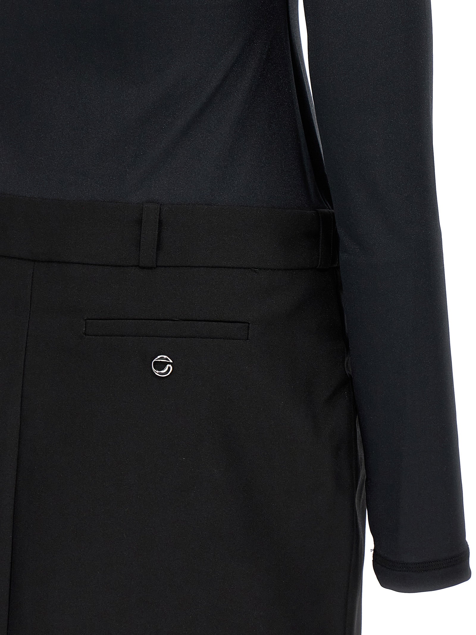 Coperni Schwarzes Polyester-Kurzkleid