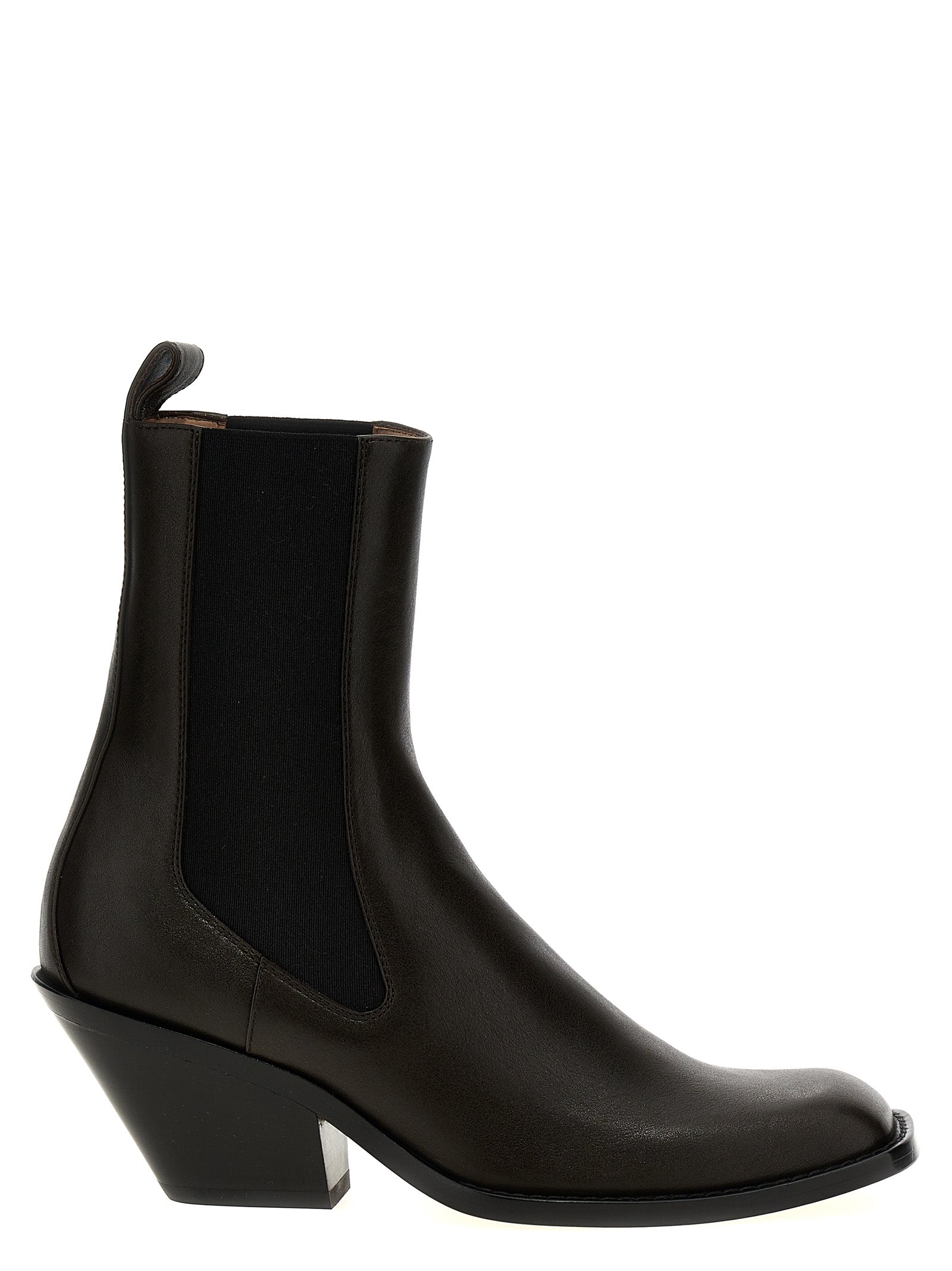 Khaite Chelsea Boots aus braunem Kalbsleder