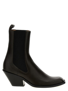 Khaite Chelsea Boots aus braunem Kalbsleder