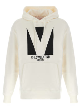 Valentino Garavani Weißes Baumwoll-Sweatshirt