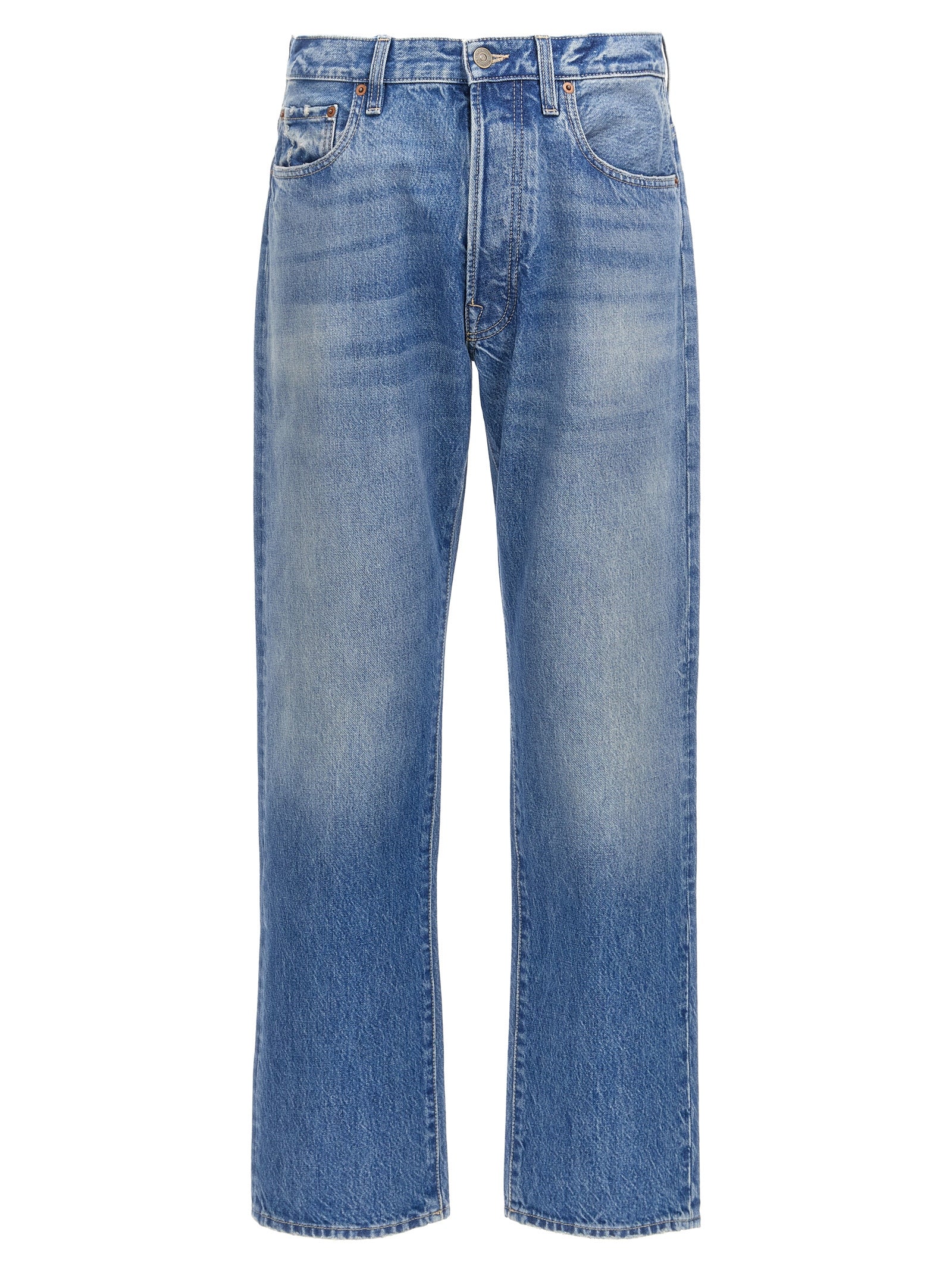 Valentino Garavani Blaue Jeans aus Baumwolle im geraden Schnitt