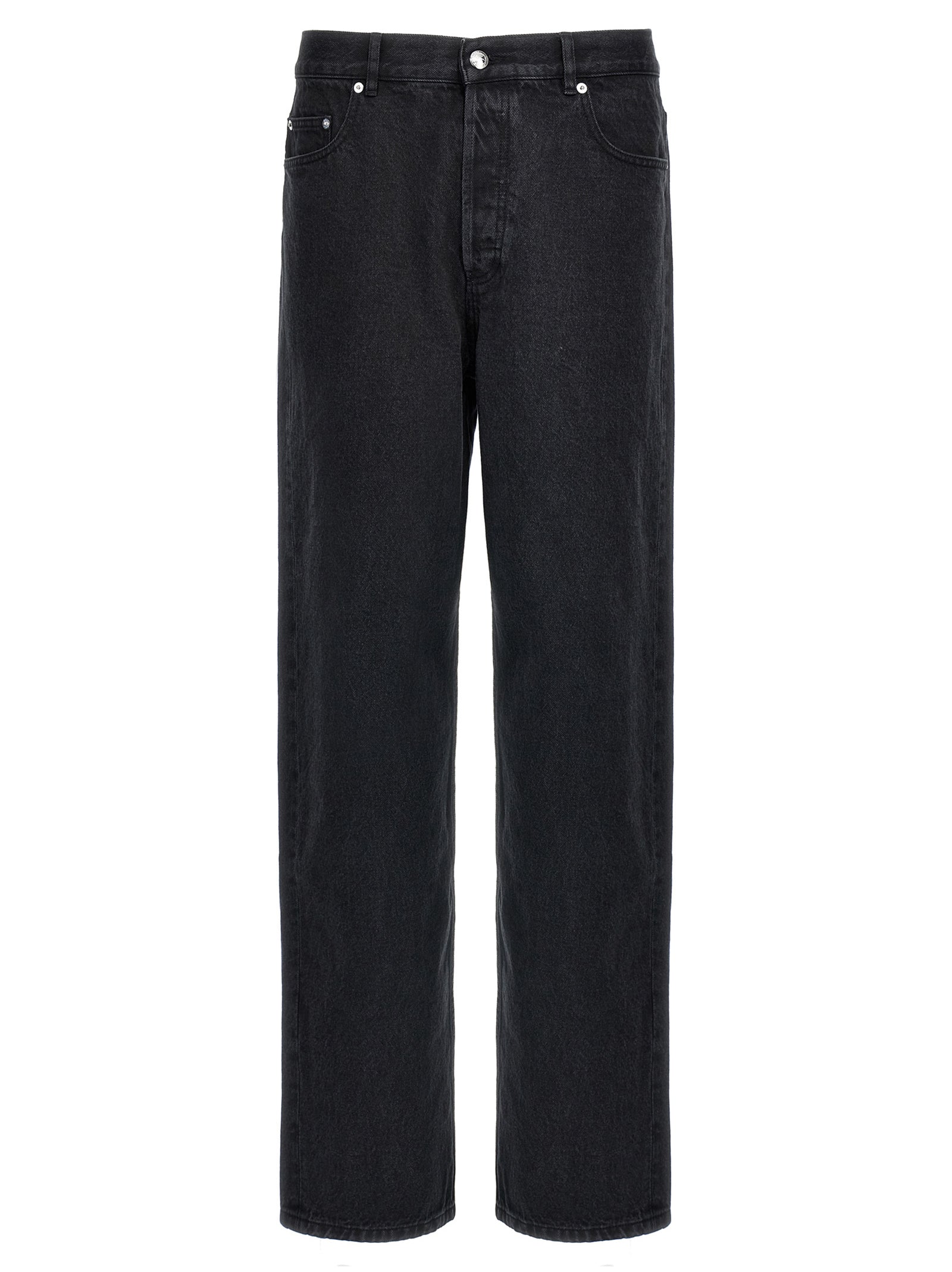 A.P.C. Schwarze Baumwoll-Jeans mit geradem Bein
