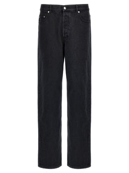 A.P.C. Schwarze Baumwoll-Jeans mit geradem Bein