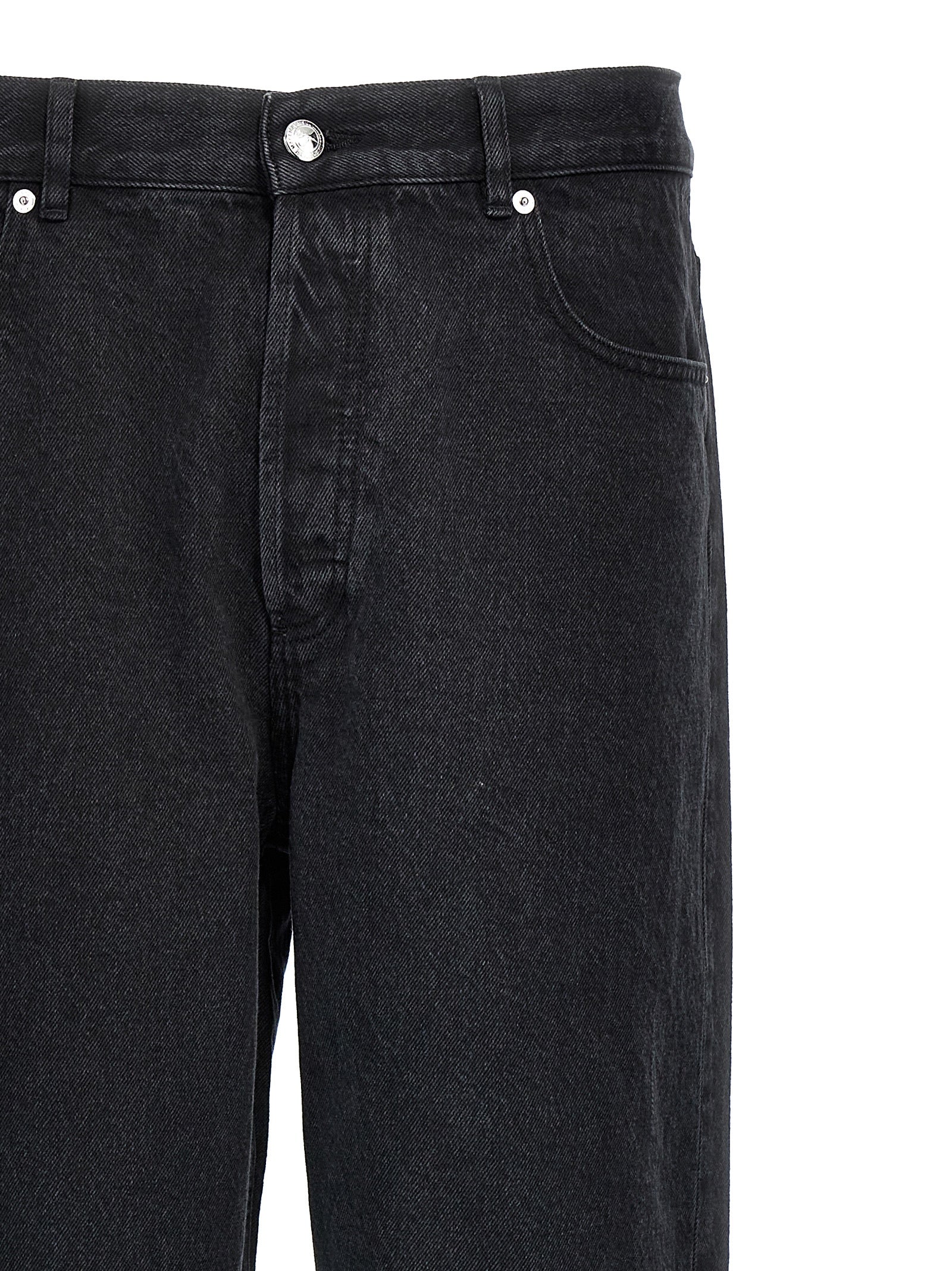 A.P.C. Schwarze Baumwoll-Jeans mit geradem Bein