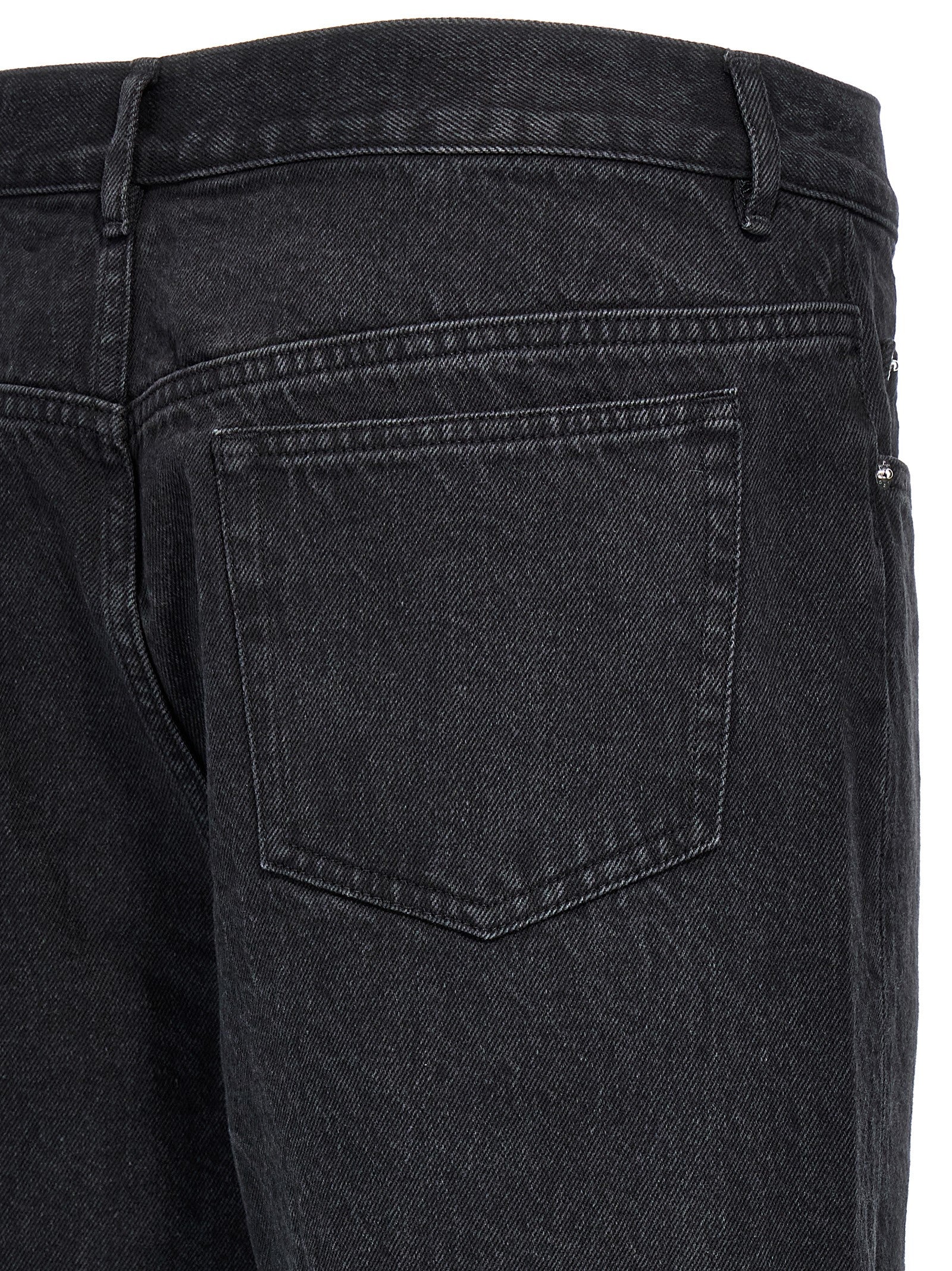A.P.C. Schwarze Baumwoll-Jeans mit geradem Bein