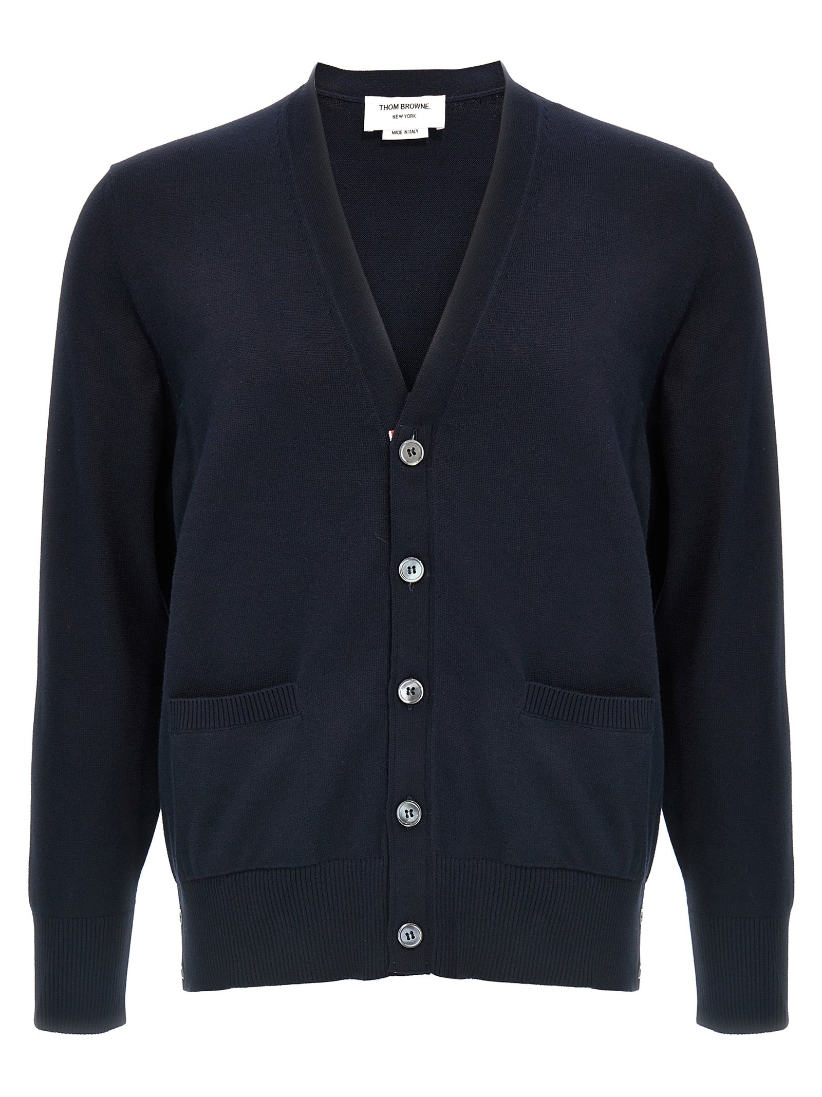 Thom Browne Blauer Baumwollcardigan
