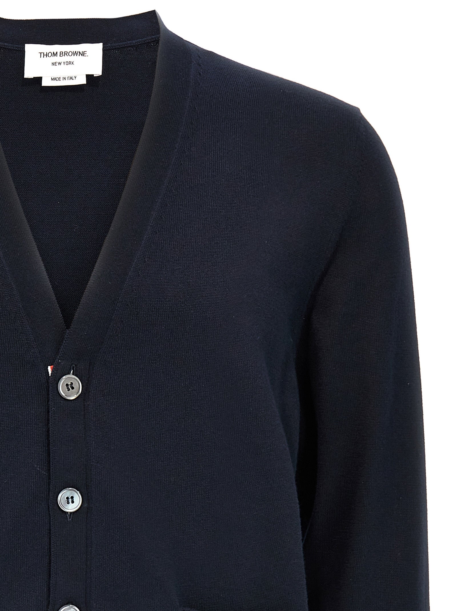 Thom Browne Blauer Baumwollcardigan