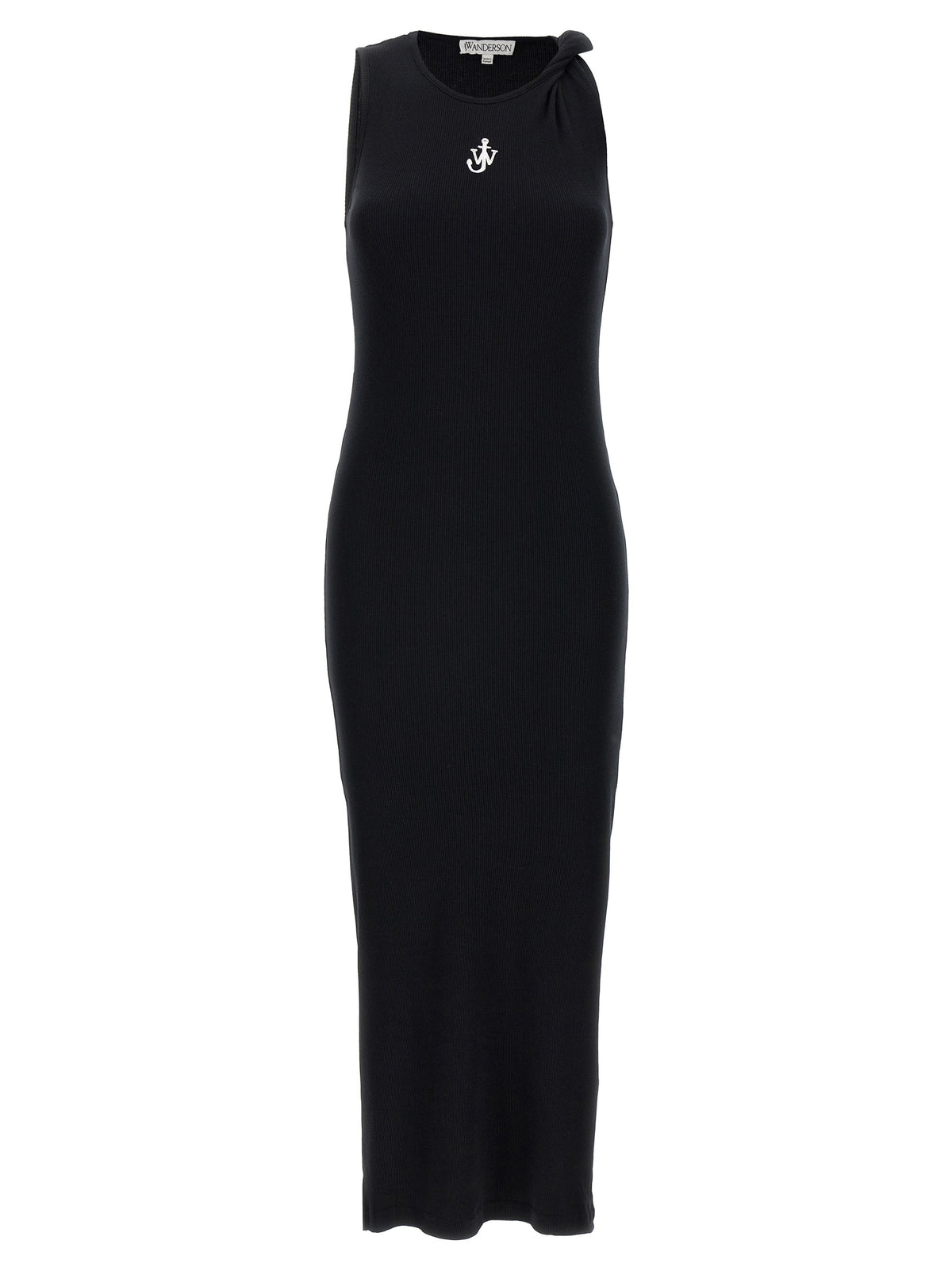 J.W.Anderson Schwarzes Baumwoll-Midikleid