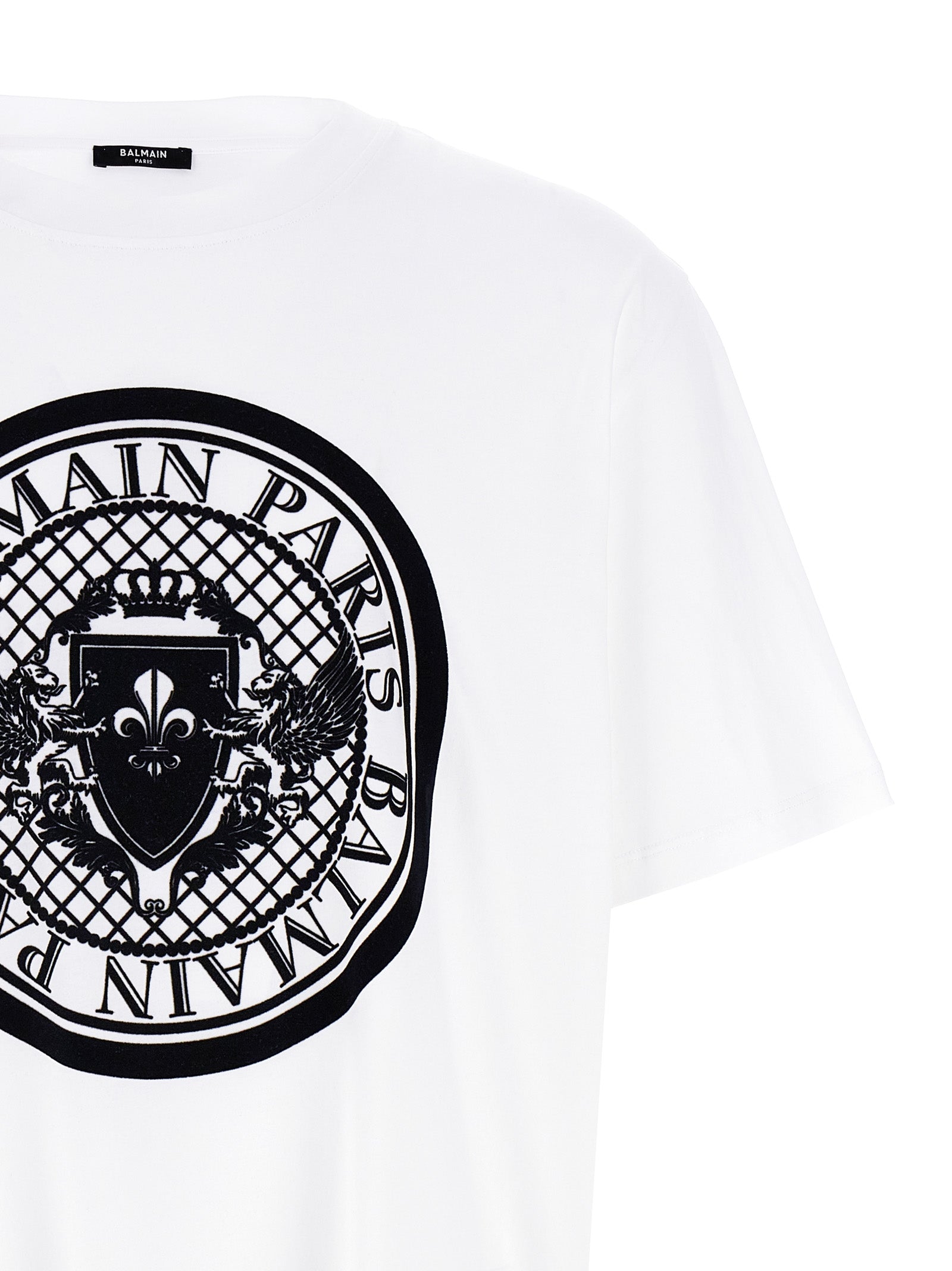 Balmain Zweifarbiges Bio-Baumwoll-T-Shirt