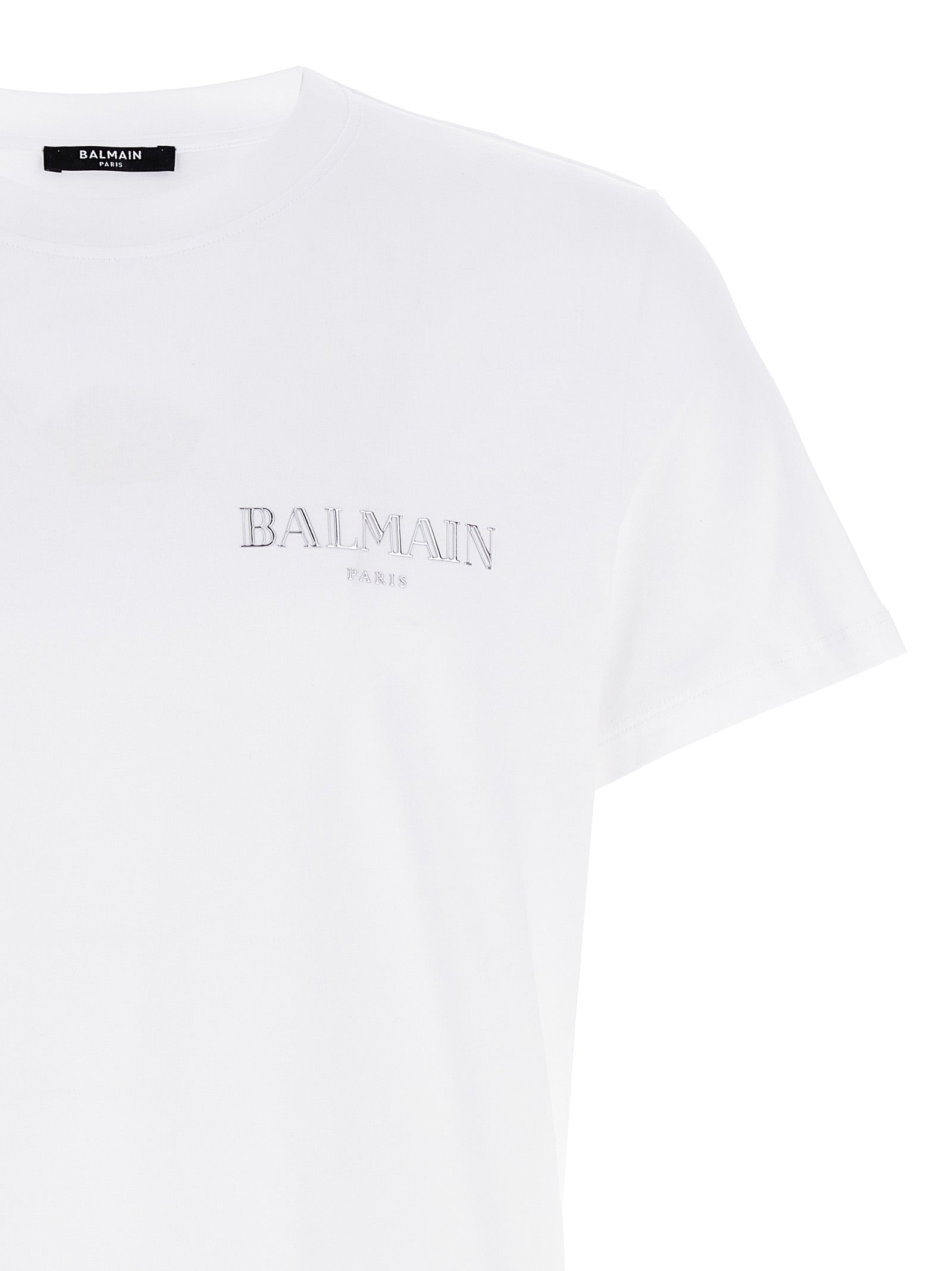 Balmain Weißes T-Shirt aus Bio-Baumwolle