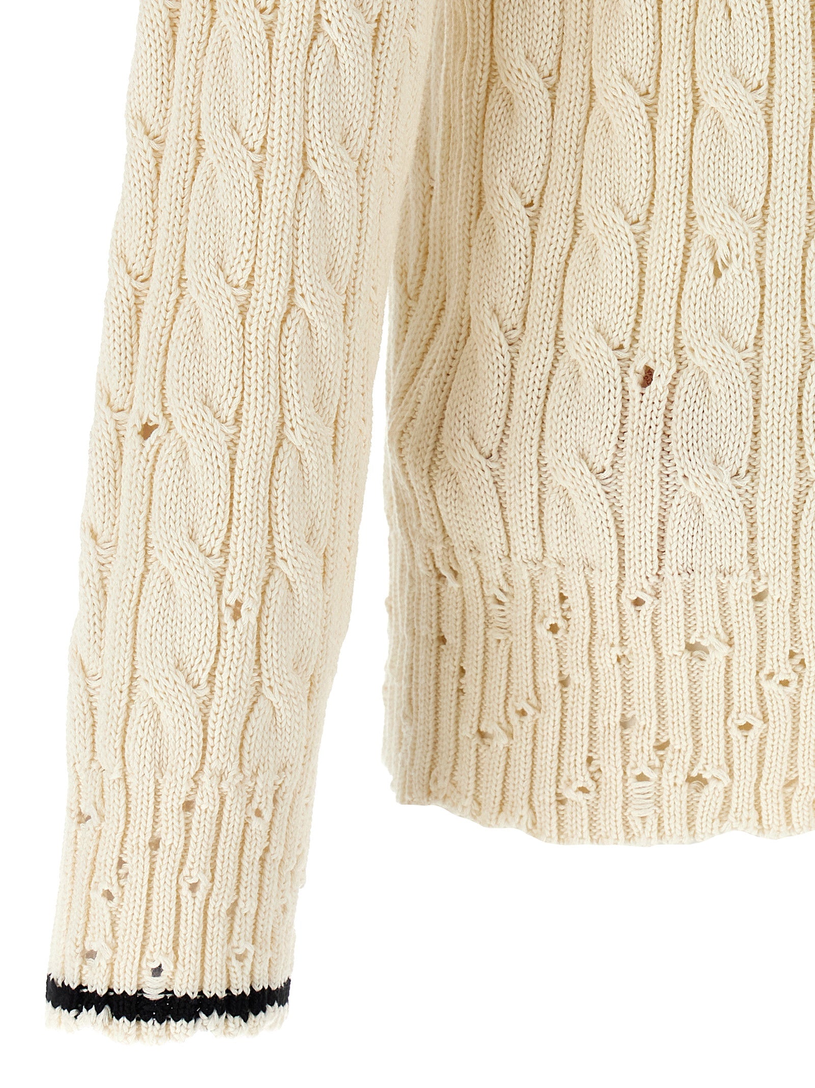 Marni Weißer Strickcardigan aus Baumwolle