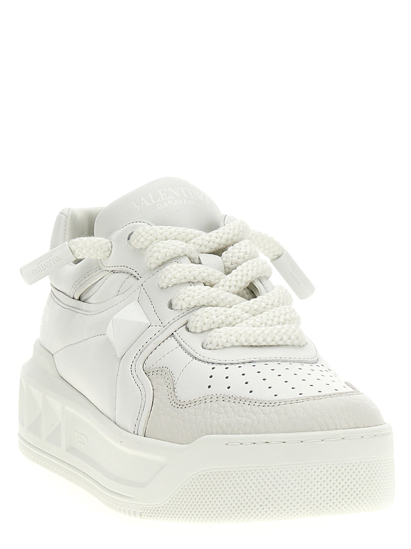Valentino Garavani Weiße Kalbsleder Chunky Sneaker