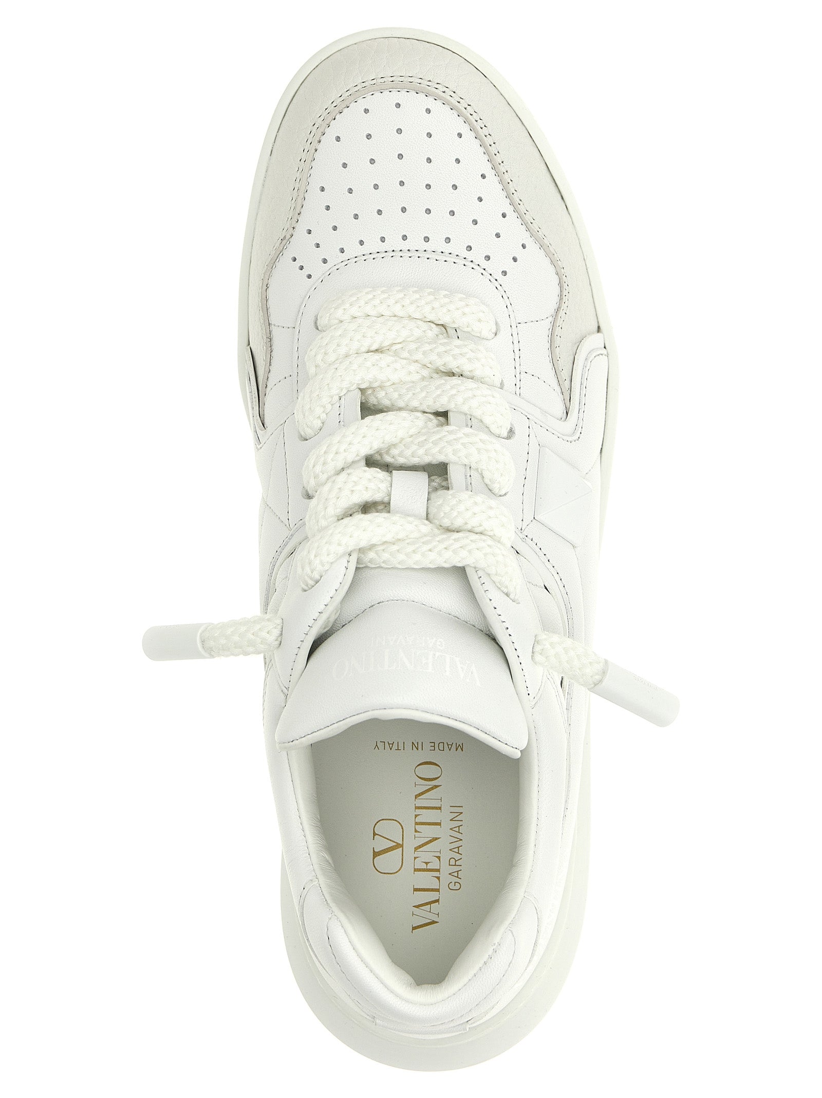 Valentino Garavani Weiße Kalbsleder Chunky Sneaker
