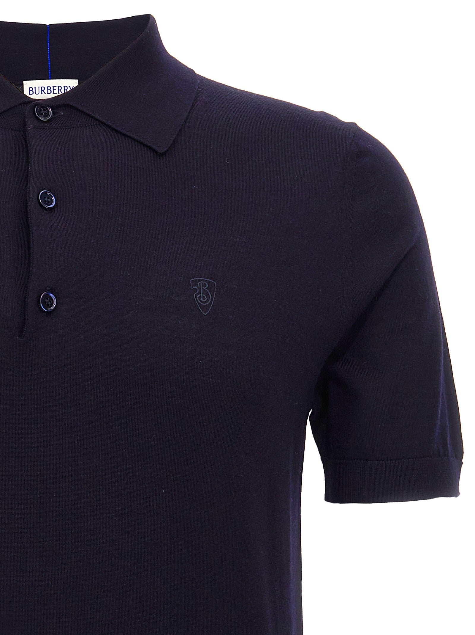 Burberry Blaues Woll-Poloshirt