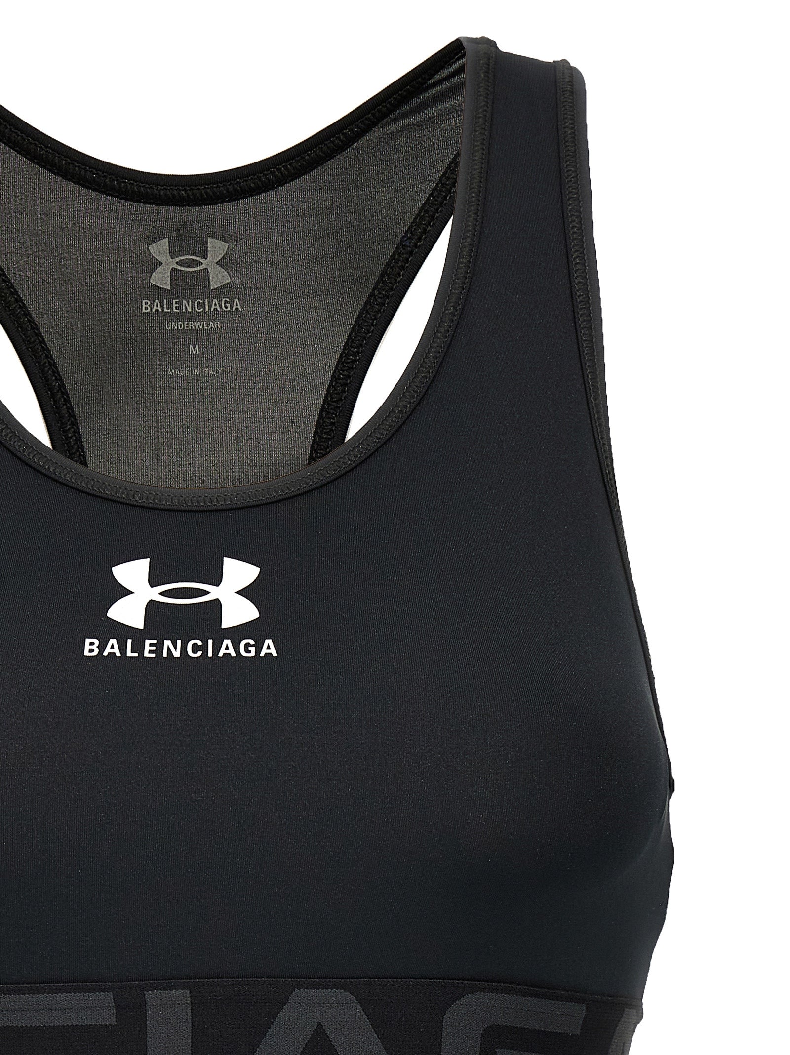 Balenciaga Schwarzer Sport-BH aus Polyester