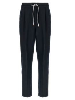 Brunello Cucinelli Blaue Leinenhose